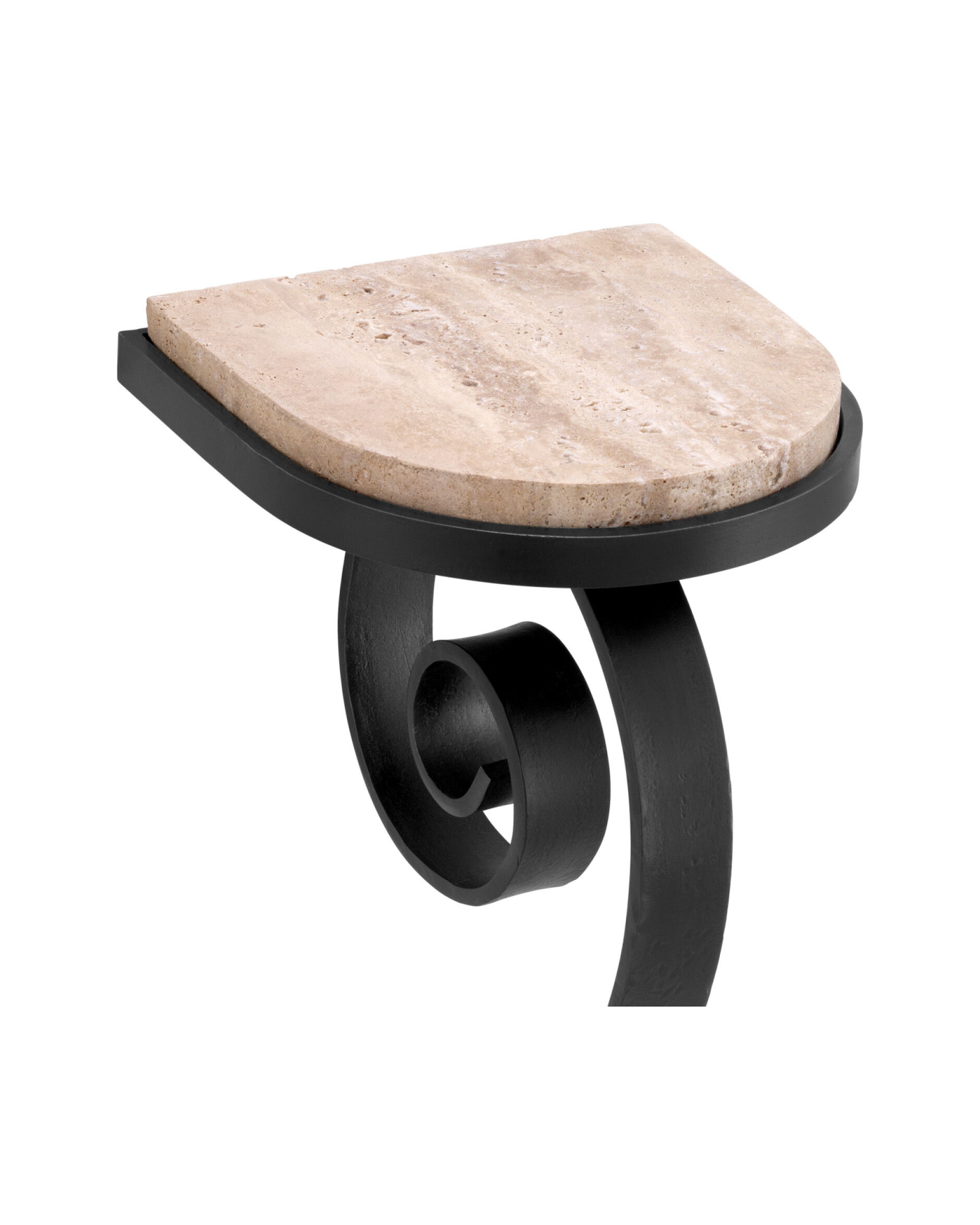 Ophira konsolbord travertine svart