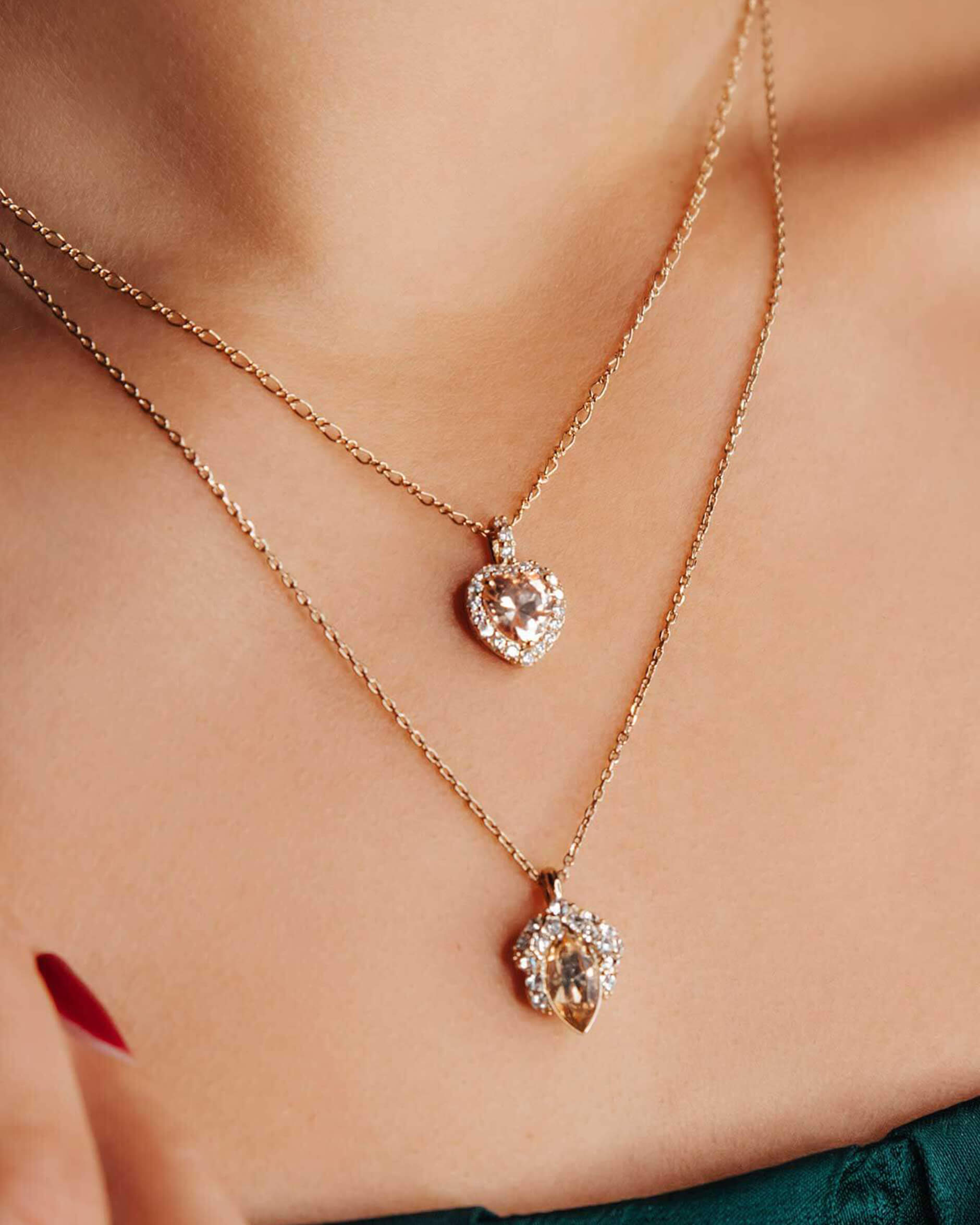 Delphine halsband light champagne