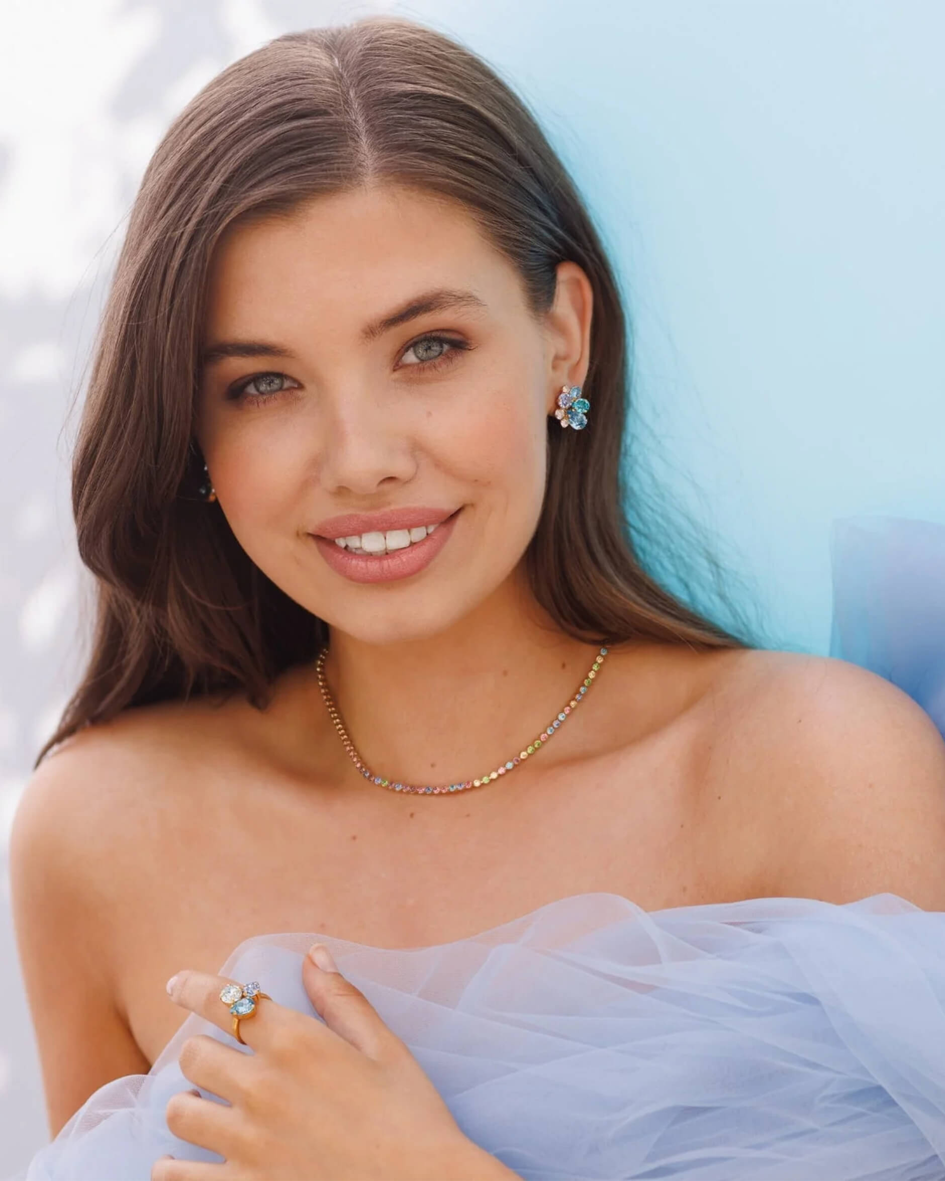 Katie earrings sea breeze combo