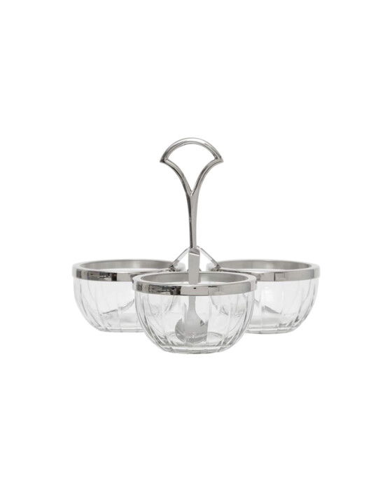 Clarell trippelskål silver