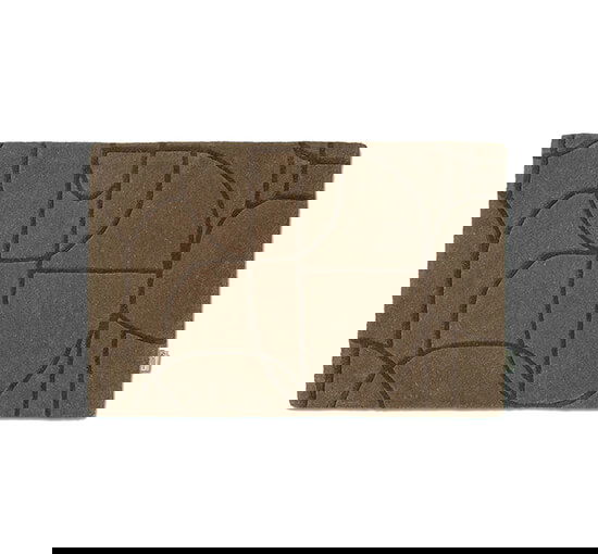 Brown - Modern Abstract Doormat Mustard
