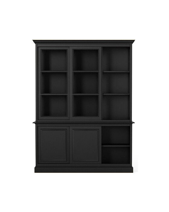 assonet vitrinskåp modern black