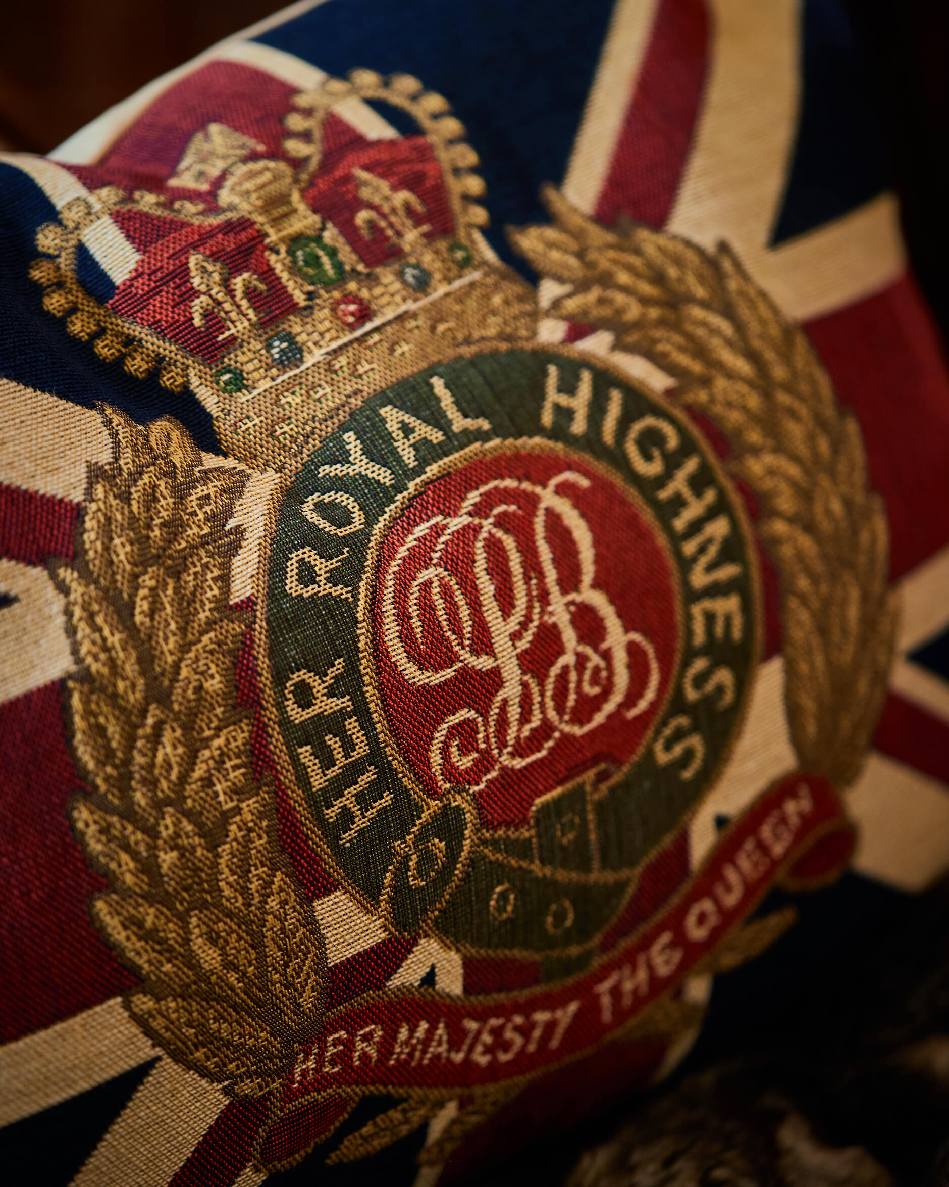 Sandringham kudde blå/röd