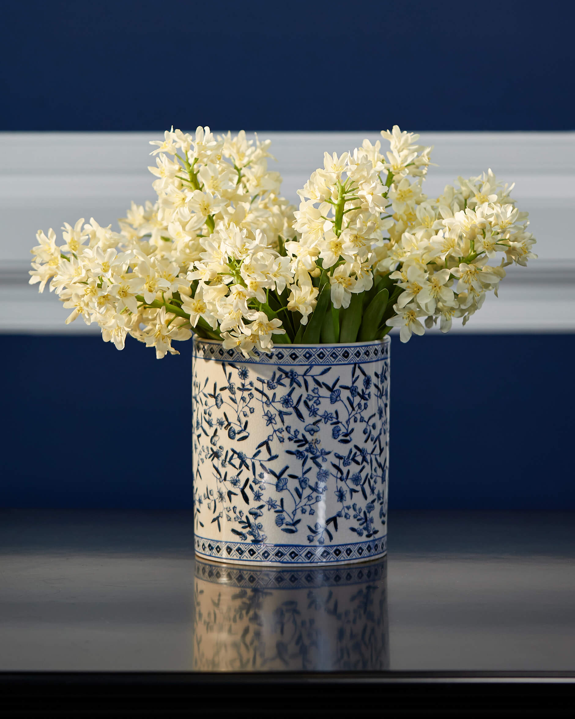 Viola kruka rund blå / vit