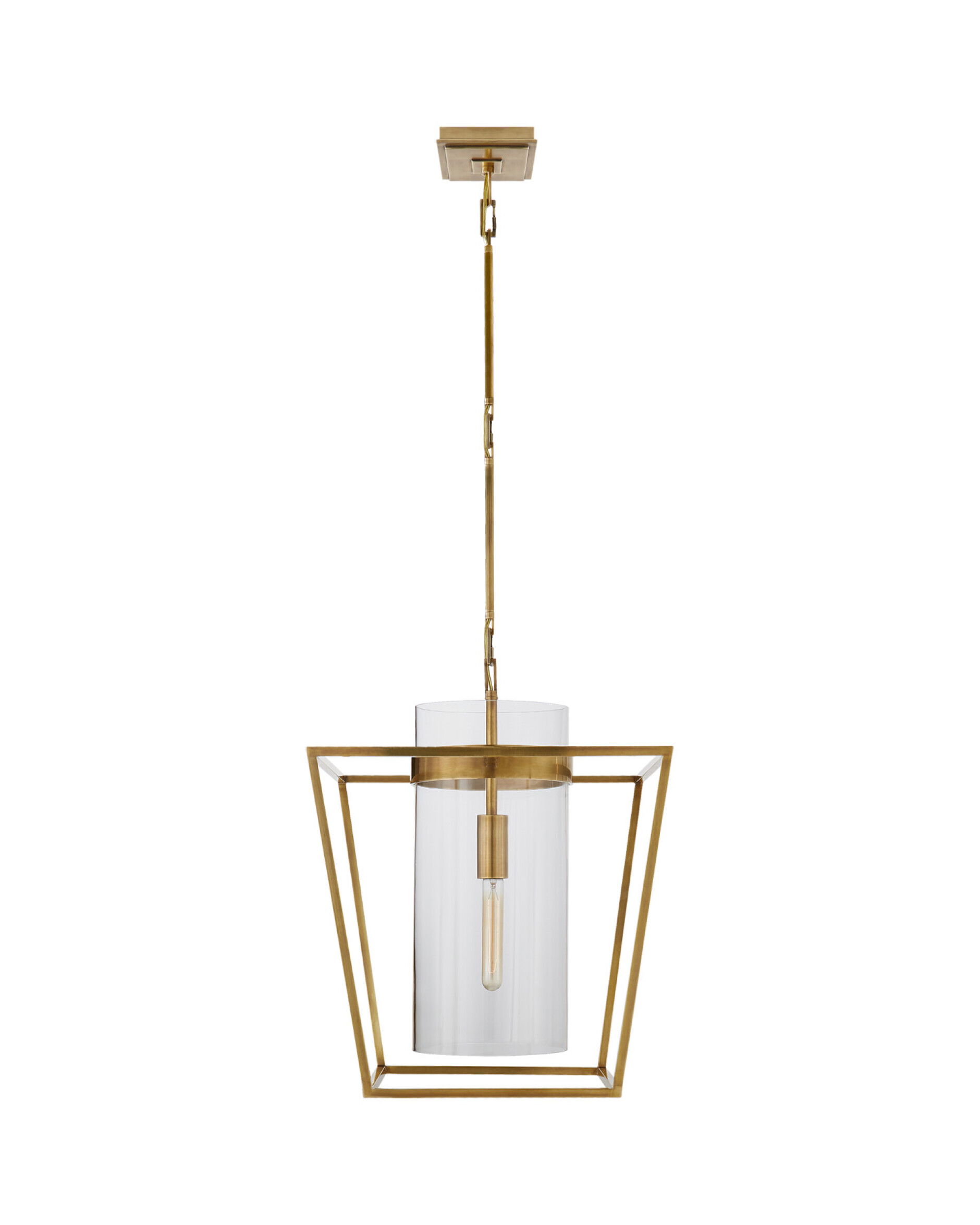 Presidio taklampa antik mässing