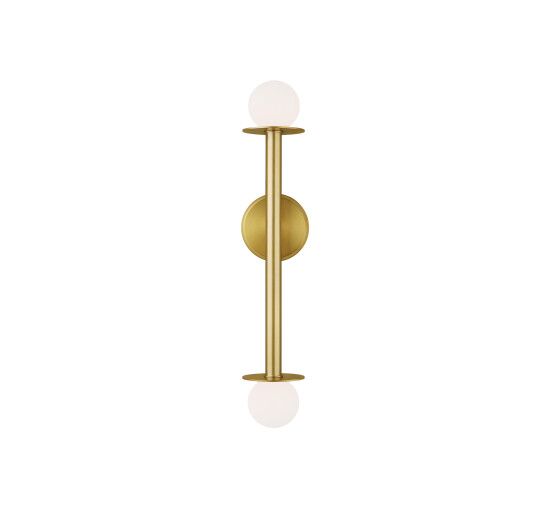 null - Nodes Double Sconce Brass