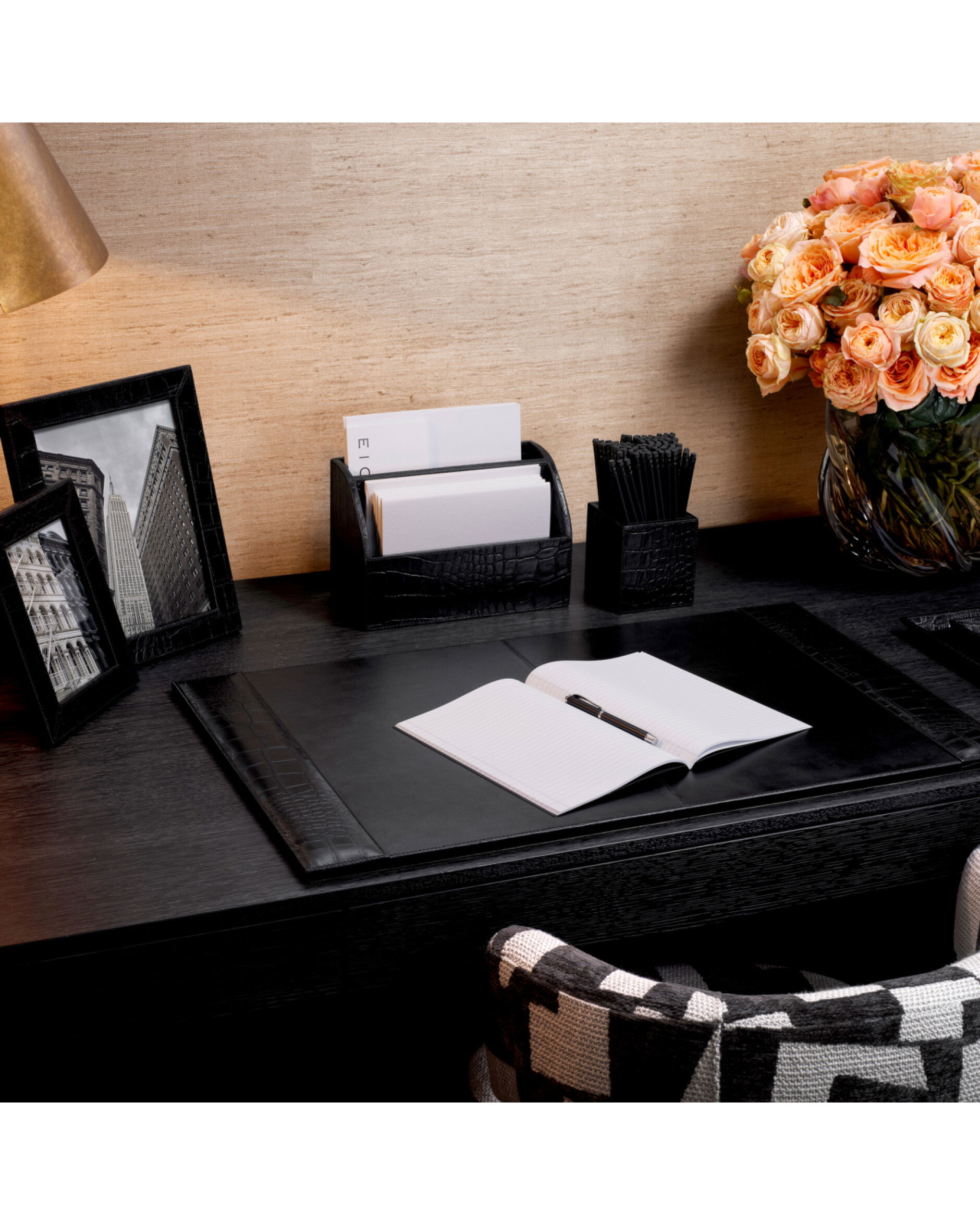 Scaleo skrivbordsbricka svart 2-set