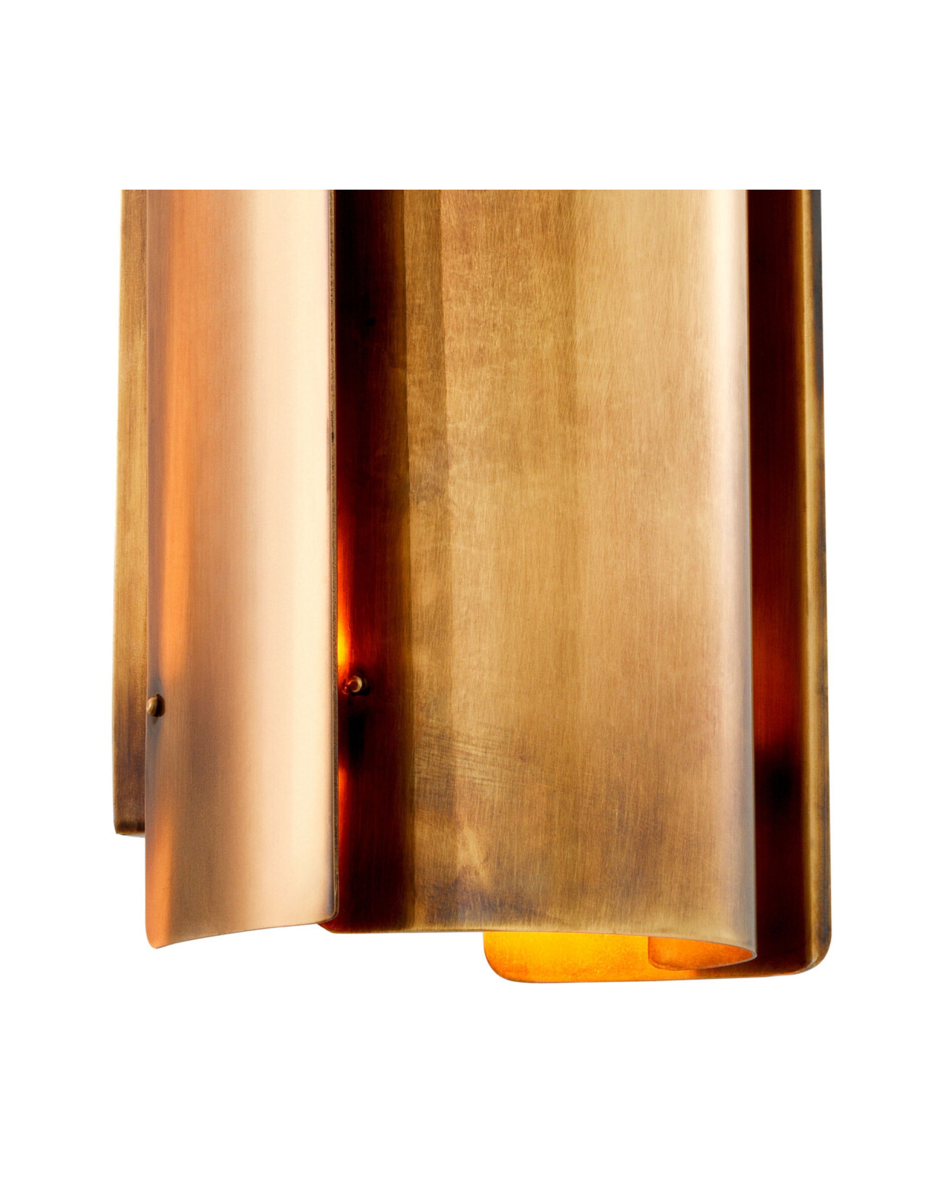 Verge wandlamp vintage messing