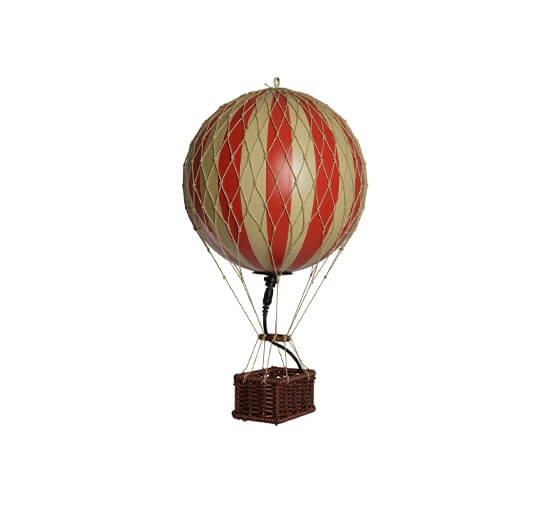 Red - Travels Light Hot Air Balloon LED Pink Light