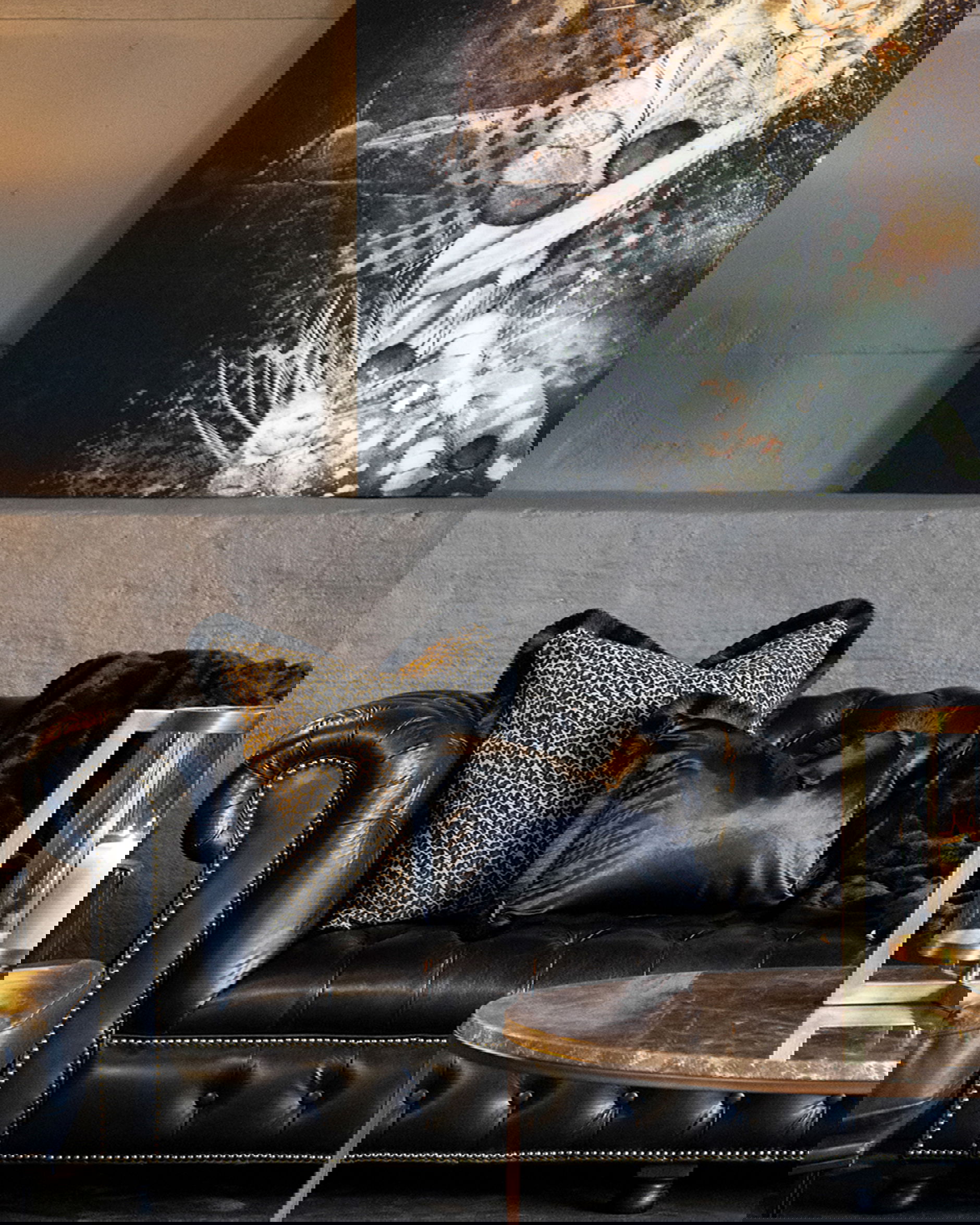 Leopard kuddfodral fransar OUTLET