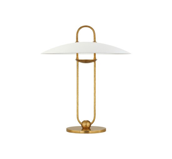 Natural Brass - Cara Sculpted Table Lamp Polished Nickel