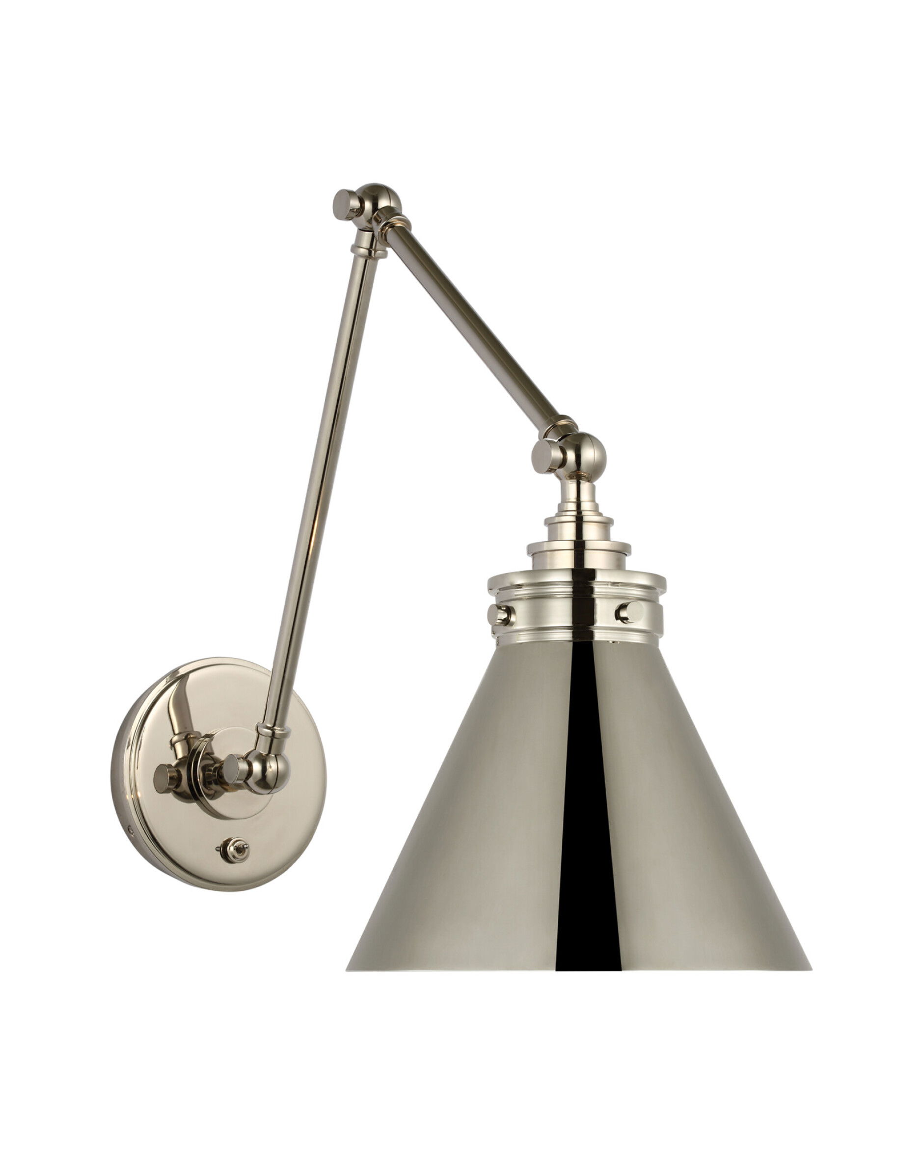 Parkington vägglampa dubbel nickel