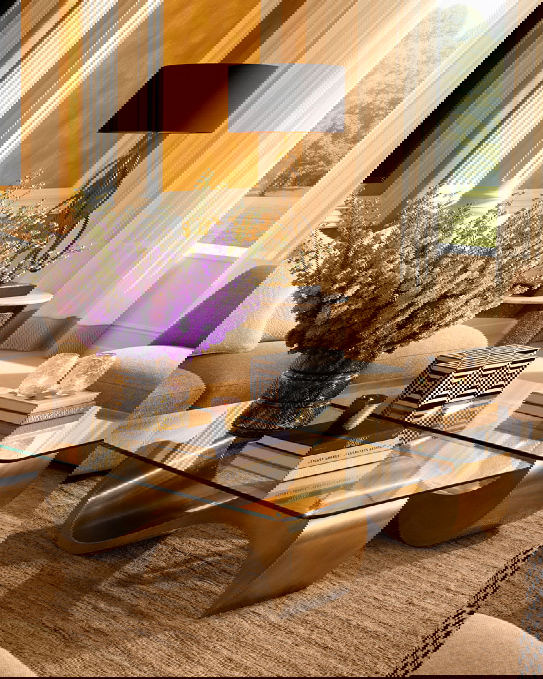 Chambertin salontafel messing