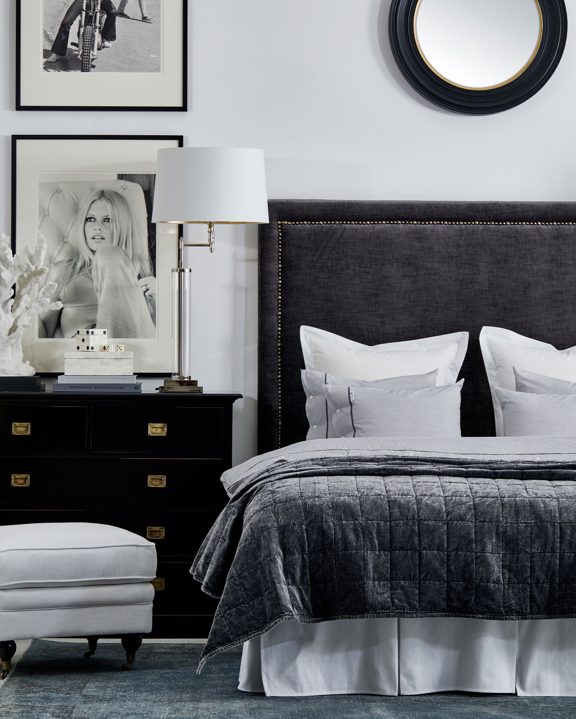 Riverhead Kopfkissenbezug Grau/Weiß 2er-Pack