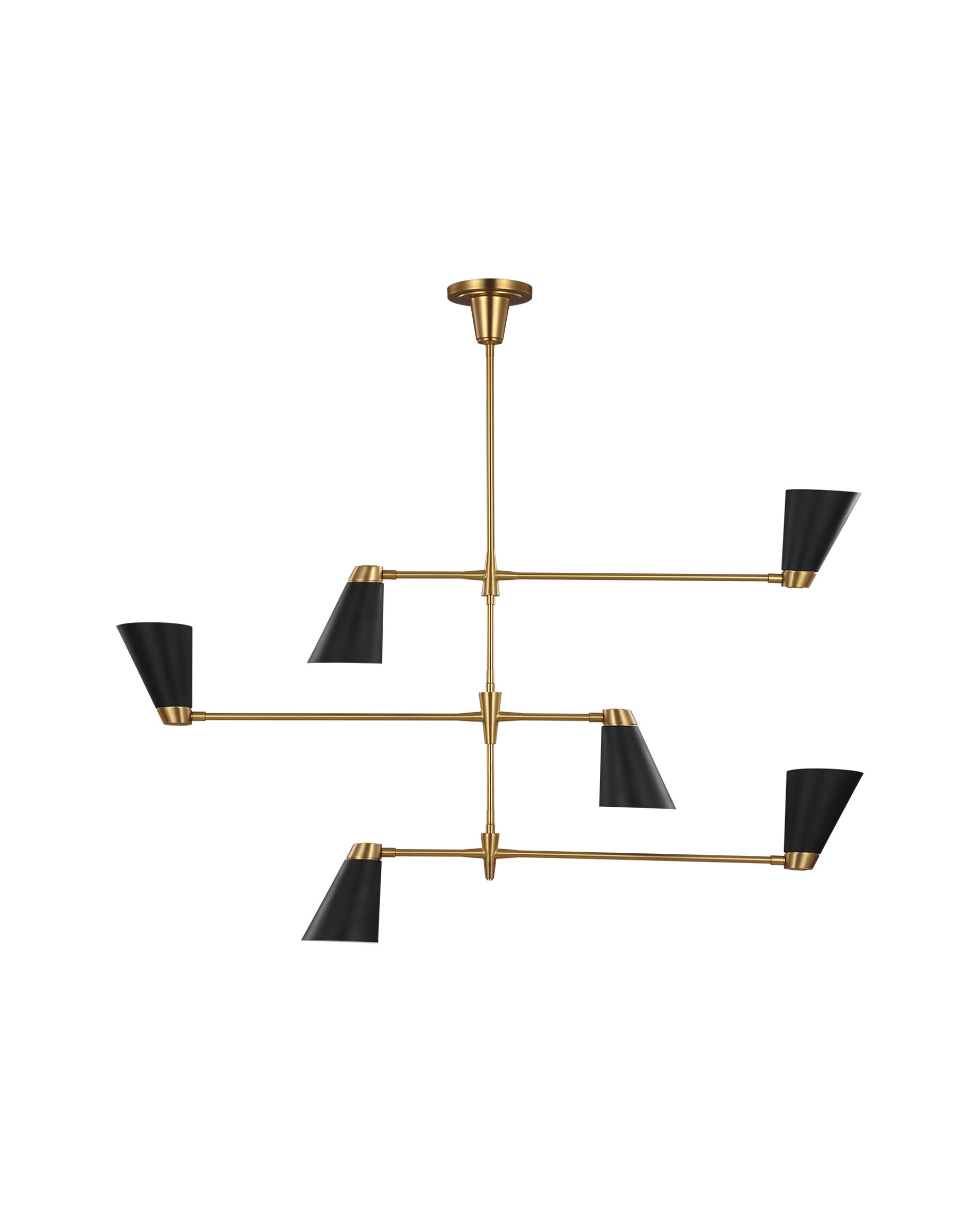 Signoret Chandelier Brass/Black L