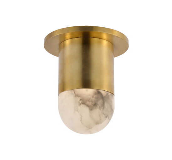 null - Melange Mini Monopoint Flush Mount Antique Brass