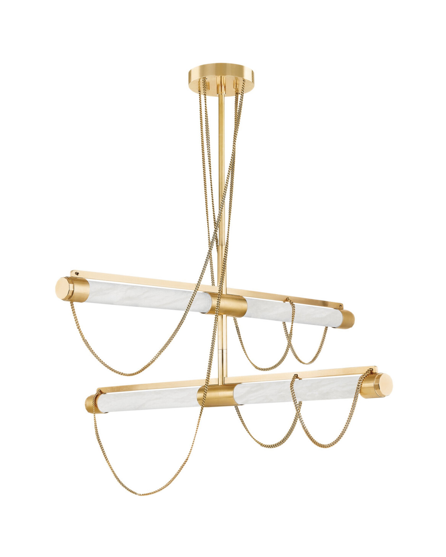 Lariat lysekrone vintage messing