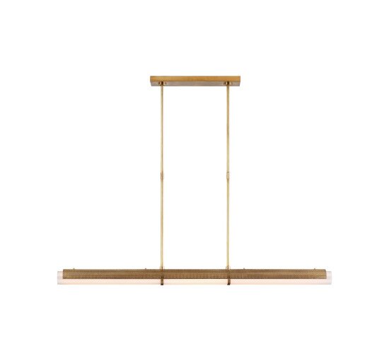 null - Precision Linear Chandelier Antique Brass Large
