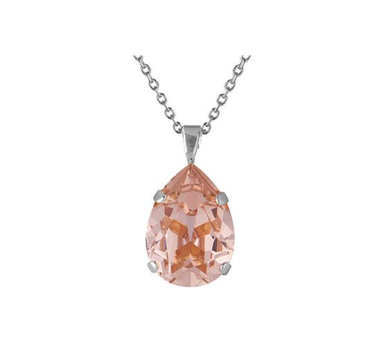 Vintage Rose - Mini Drop Necklace Crystal Rhodium