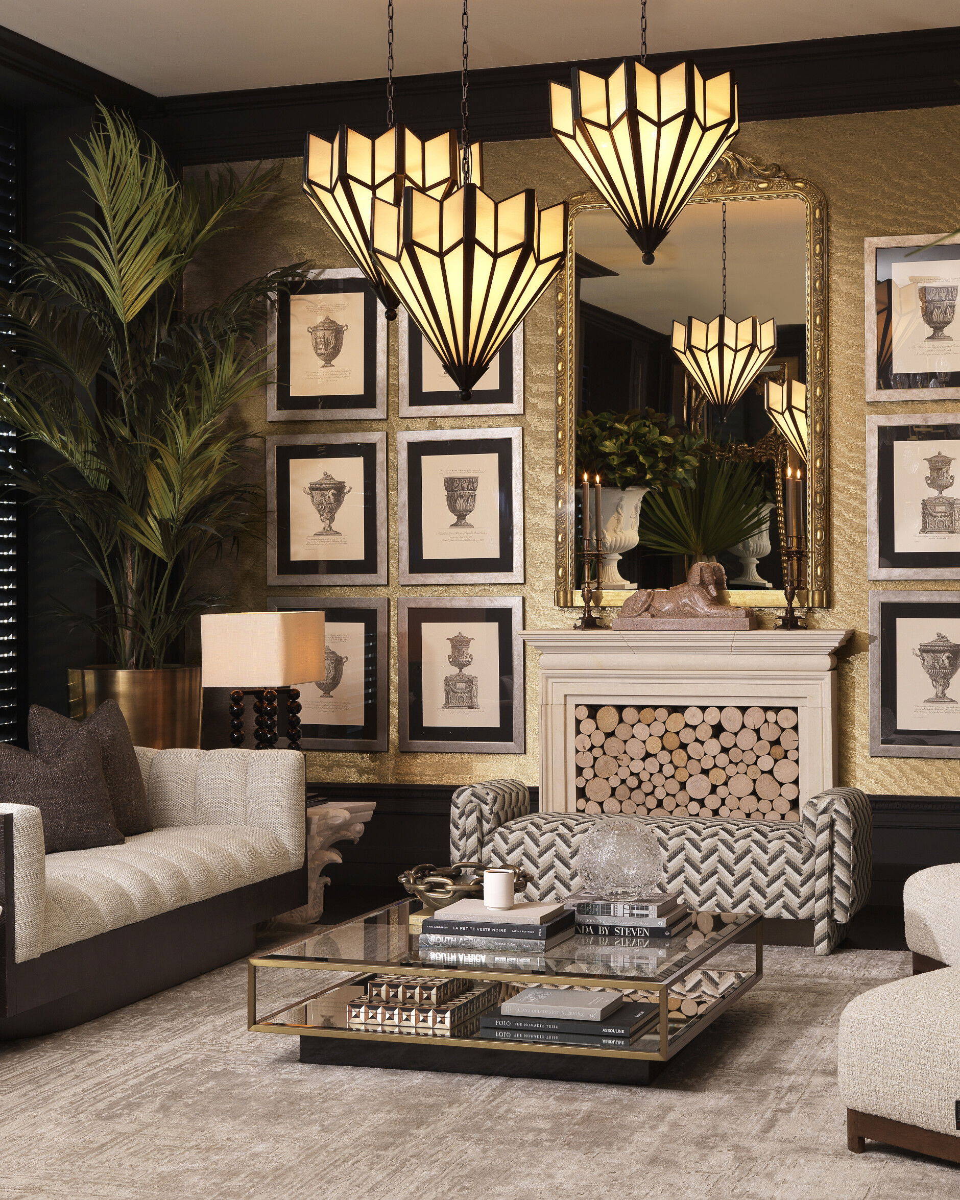 Victory kroonluchter brons