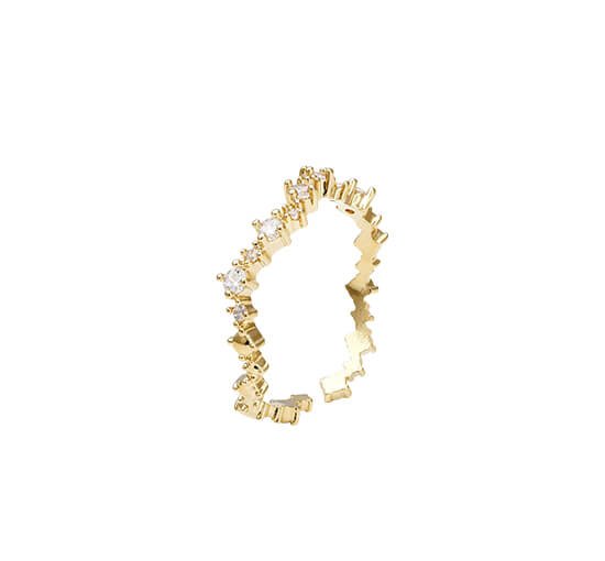 Crystal / Gold - Petite Capella Ring Crystal
