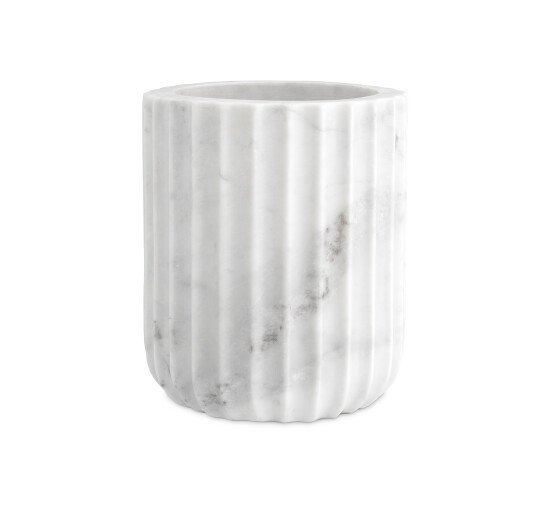 Nava vase white marble