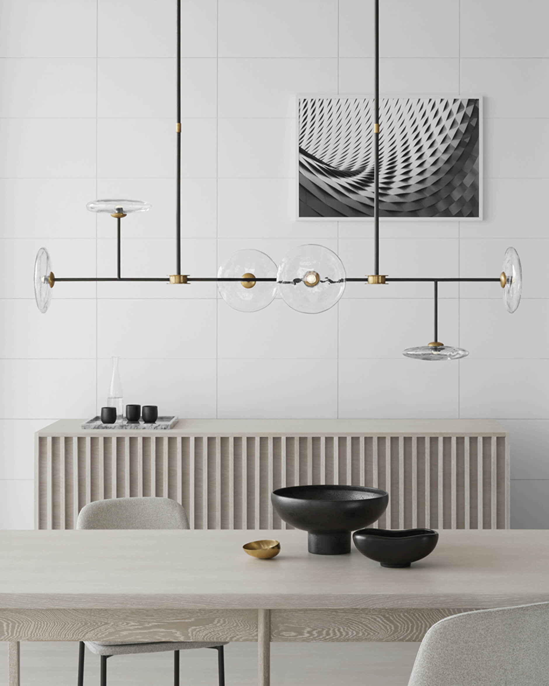 Calvino takkrona linjär svart