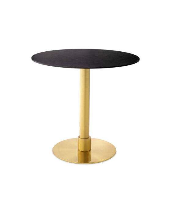 terzo matbord runt borstad mässing