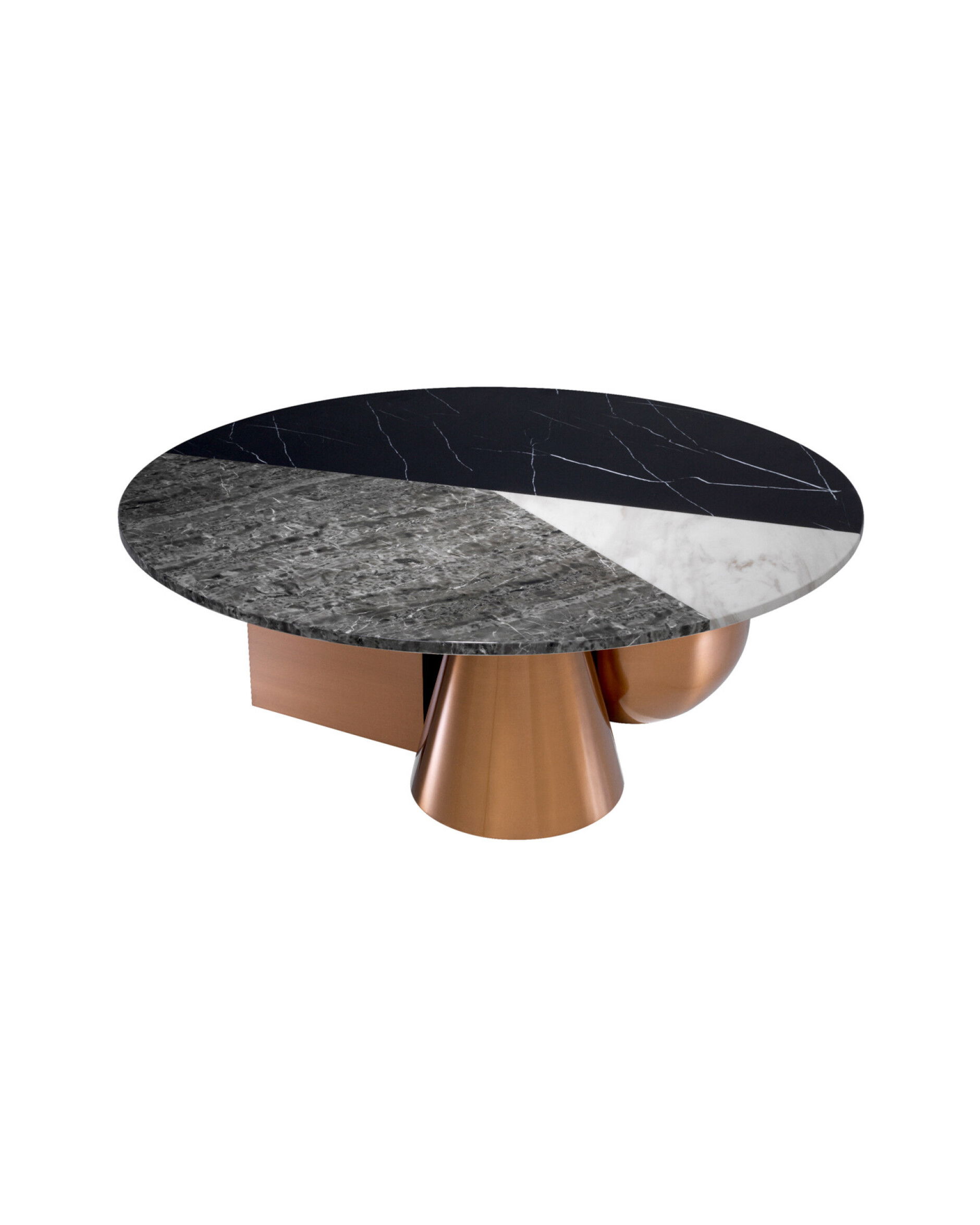 Tricolori salontafel messing