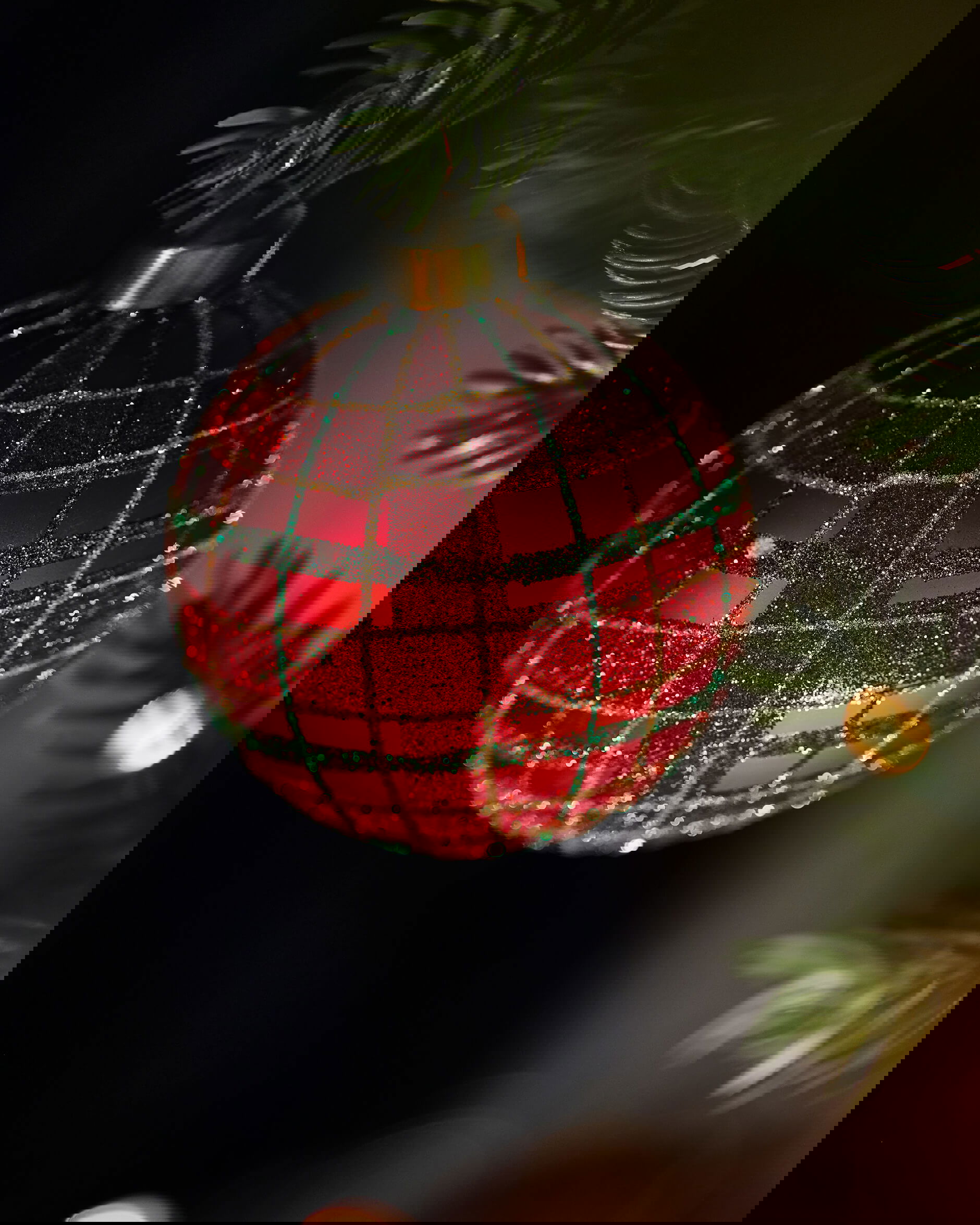 Holly Weihnachtskugel 3er-Pack 8cm