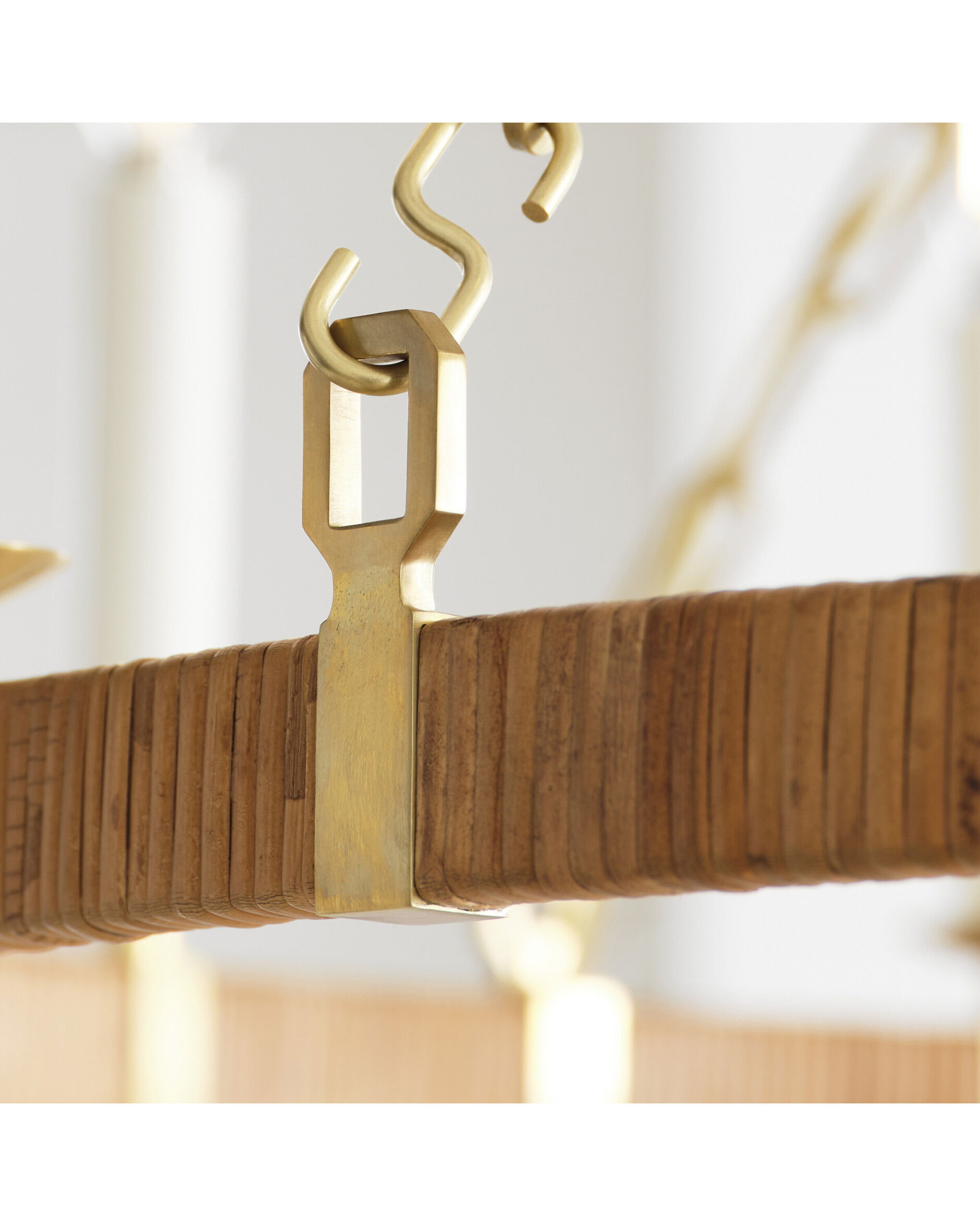 Darlana wrapped taklampa rund mässing L