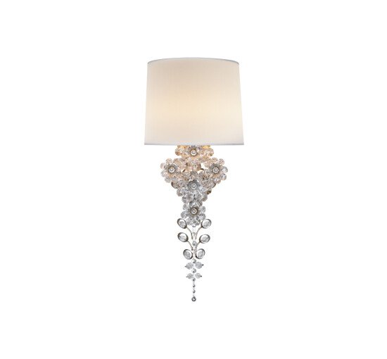 null - Claret Tail Sconce Burnished Silver Leaf