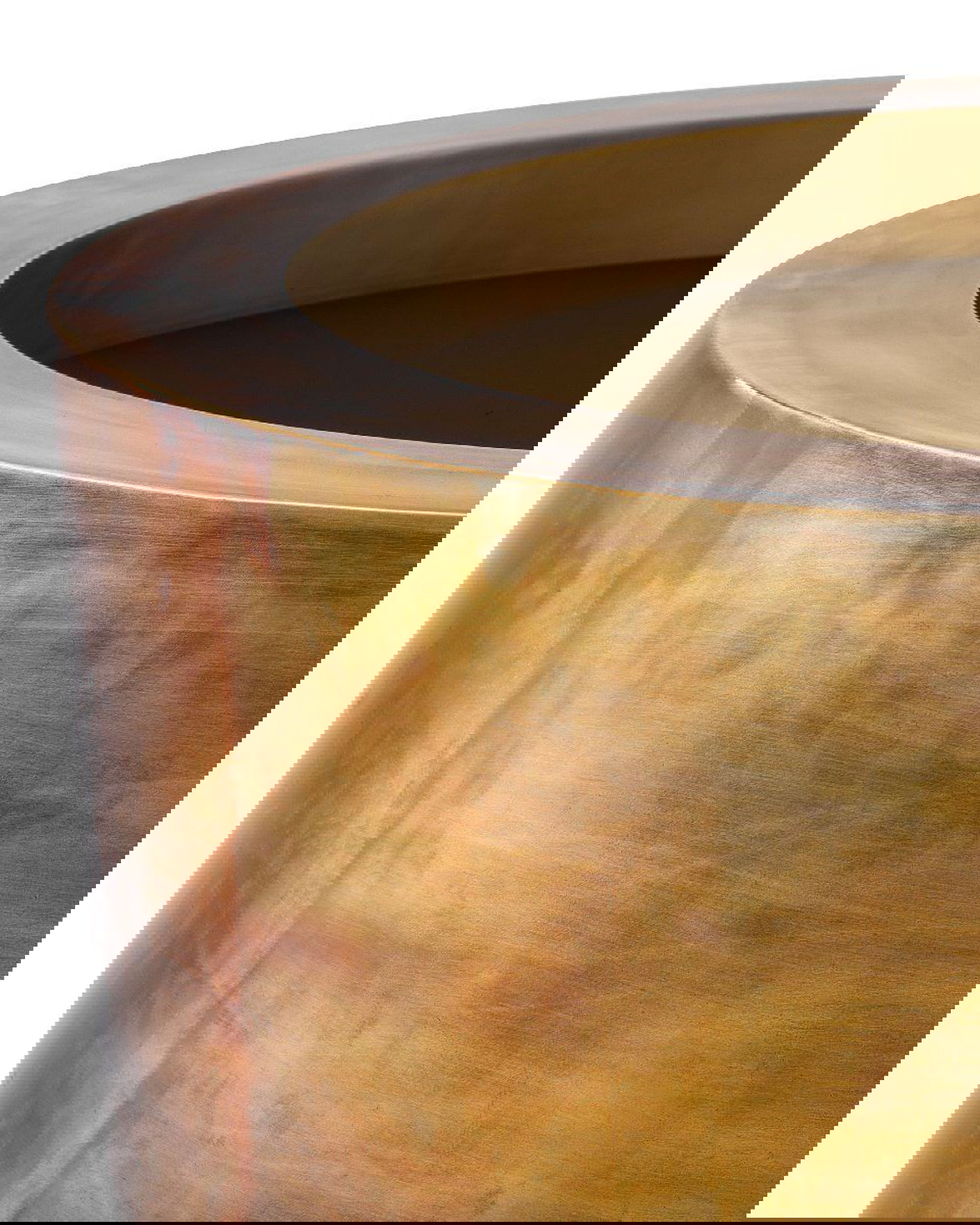 Jasper planteringslåda rund antik mässing