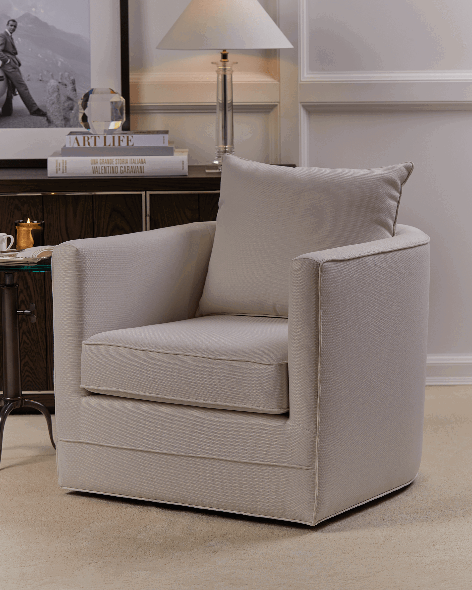 Monroe fåtölj sand