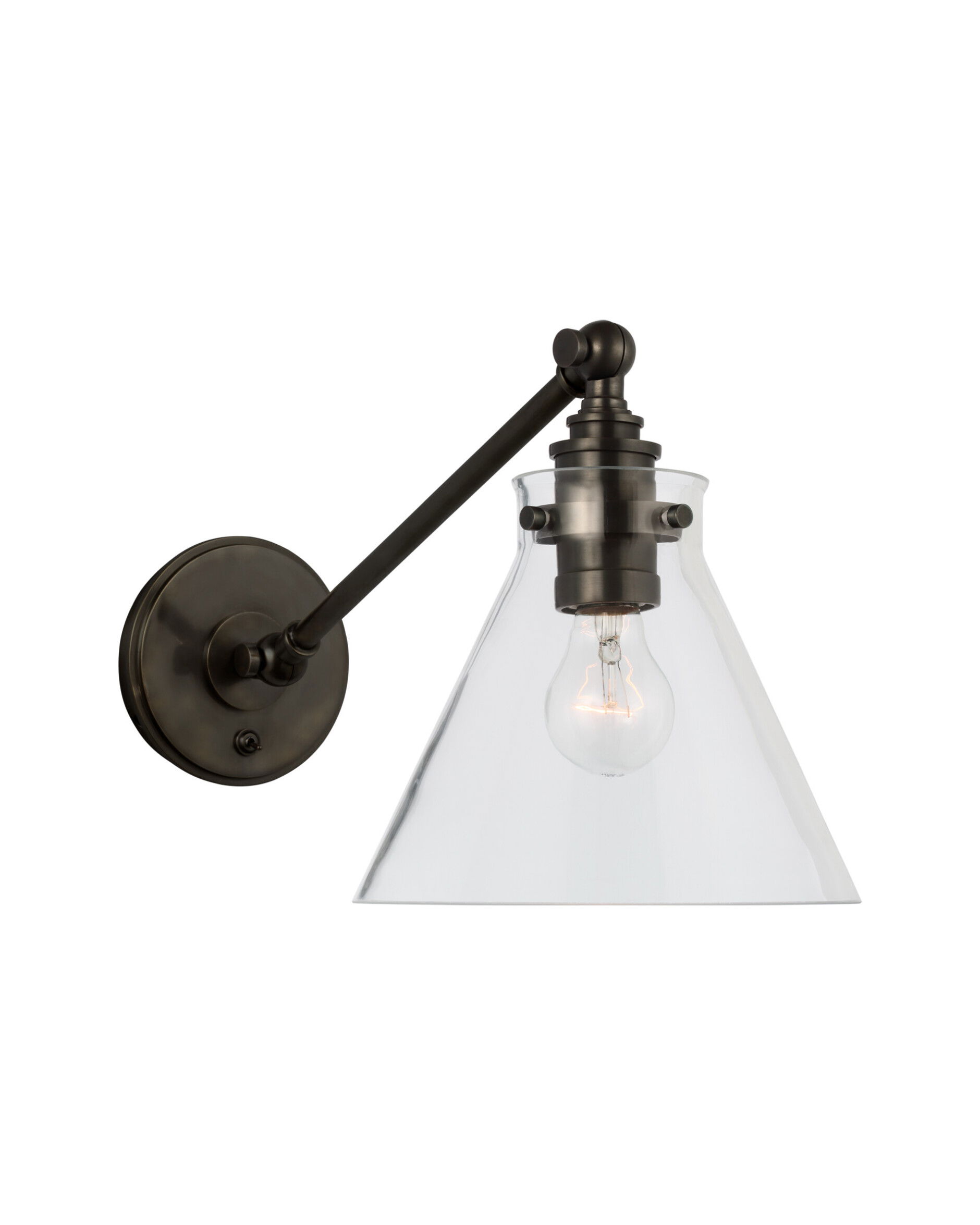 Parkington vägglampa brons/klarglas