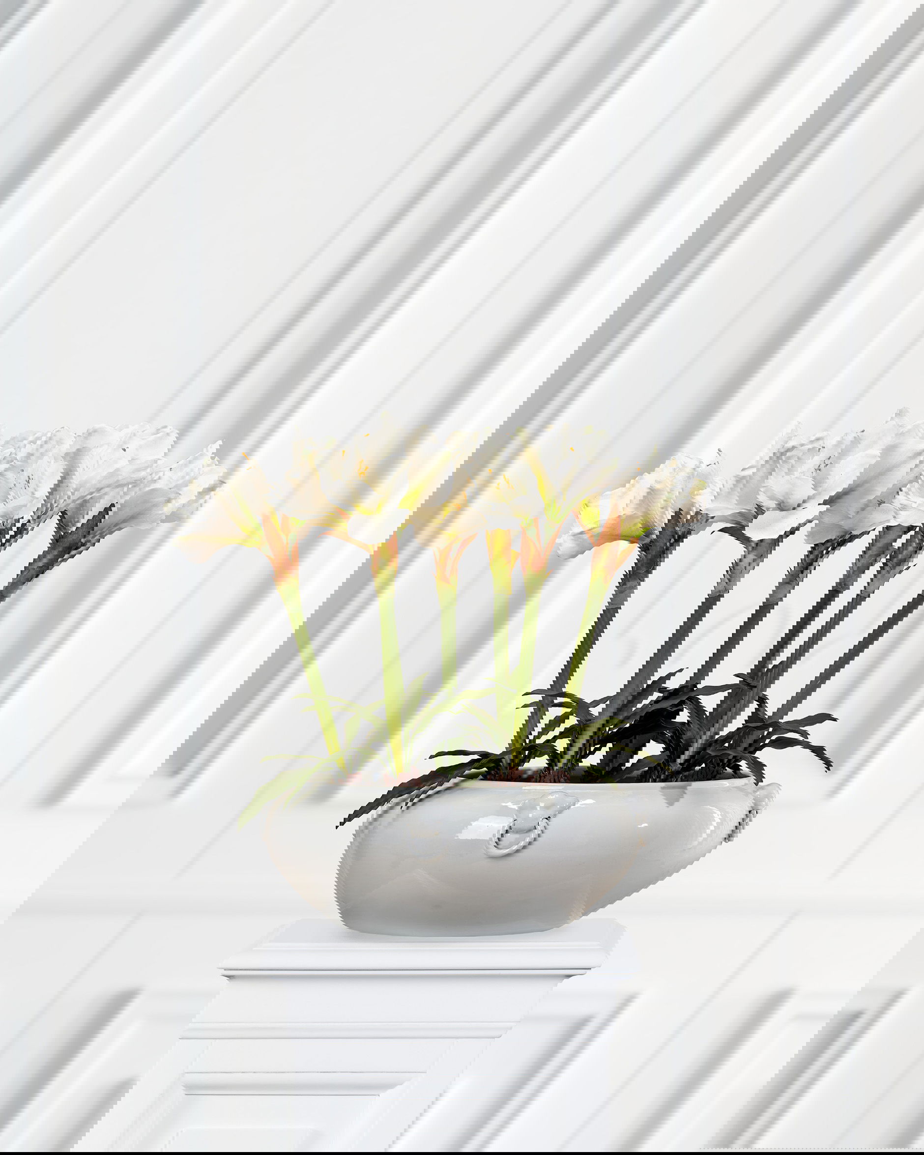 Amaryllis artificial plant white