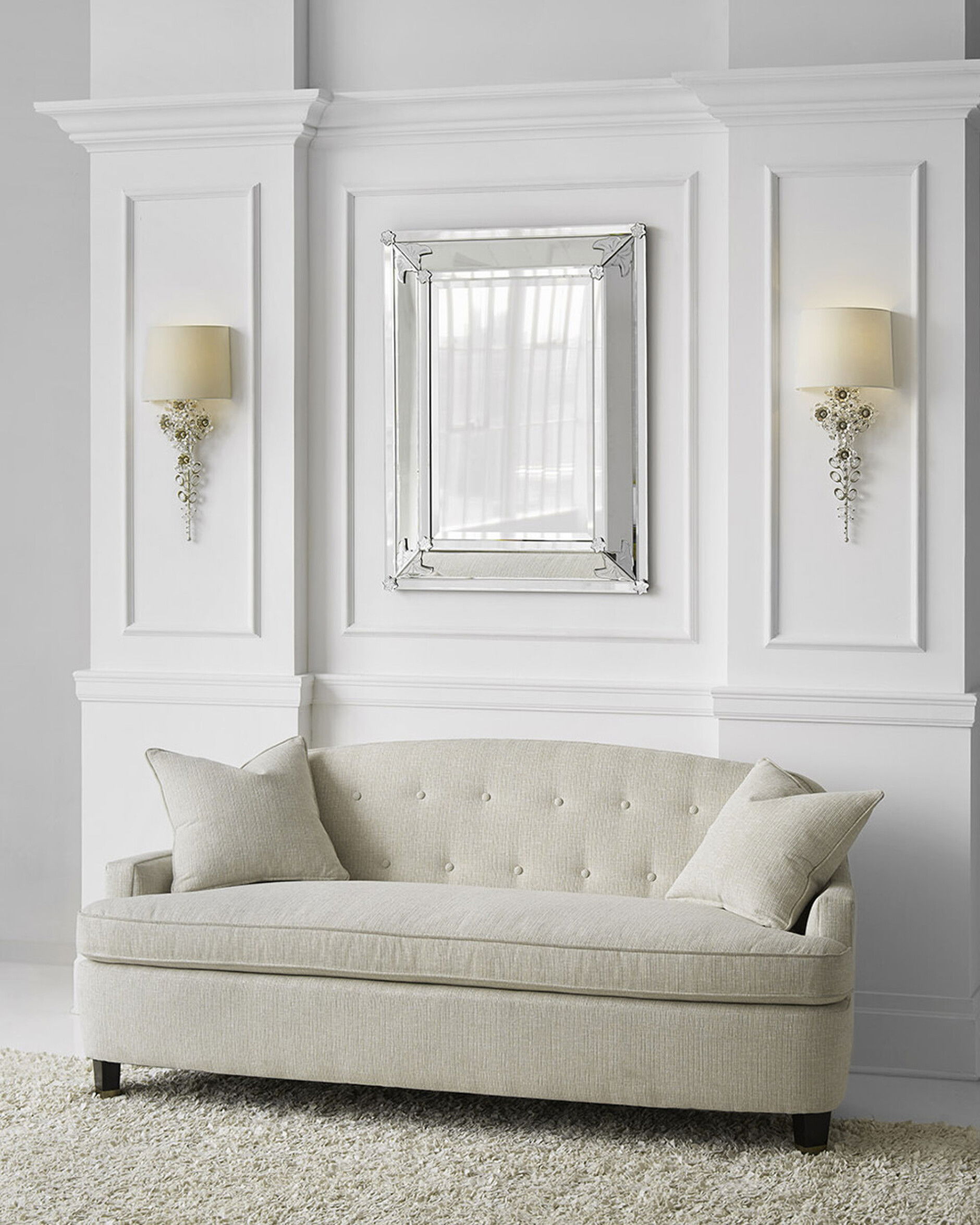 Claret vägglampa silver