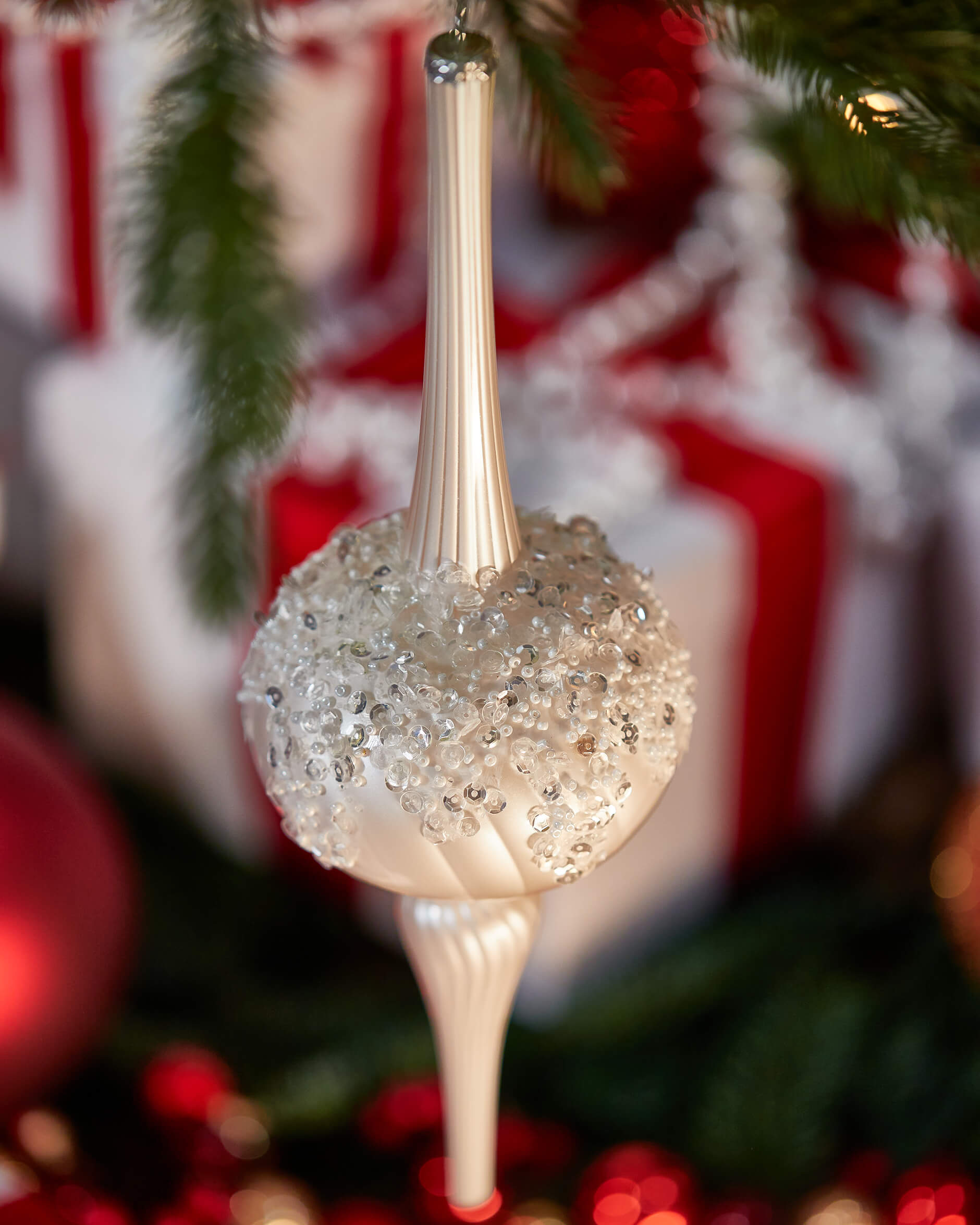 Wallace julgransdekoration vit