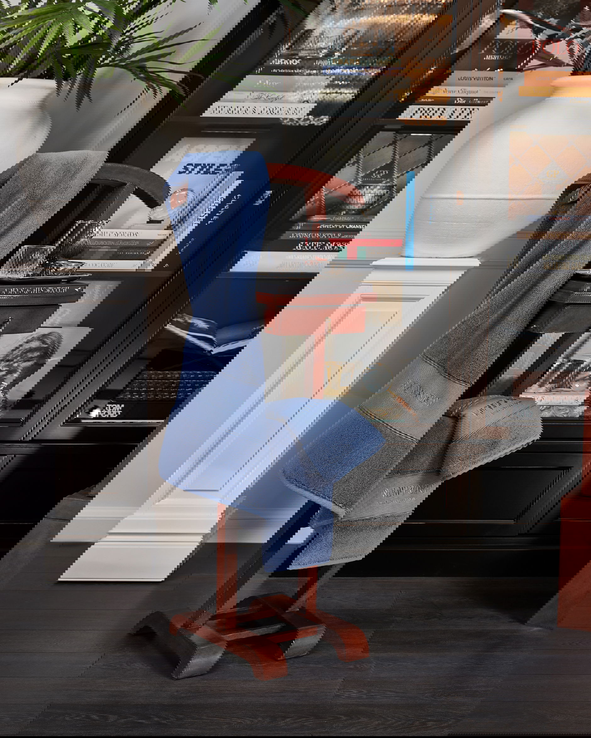 Kensington herrbetjänt läder