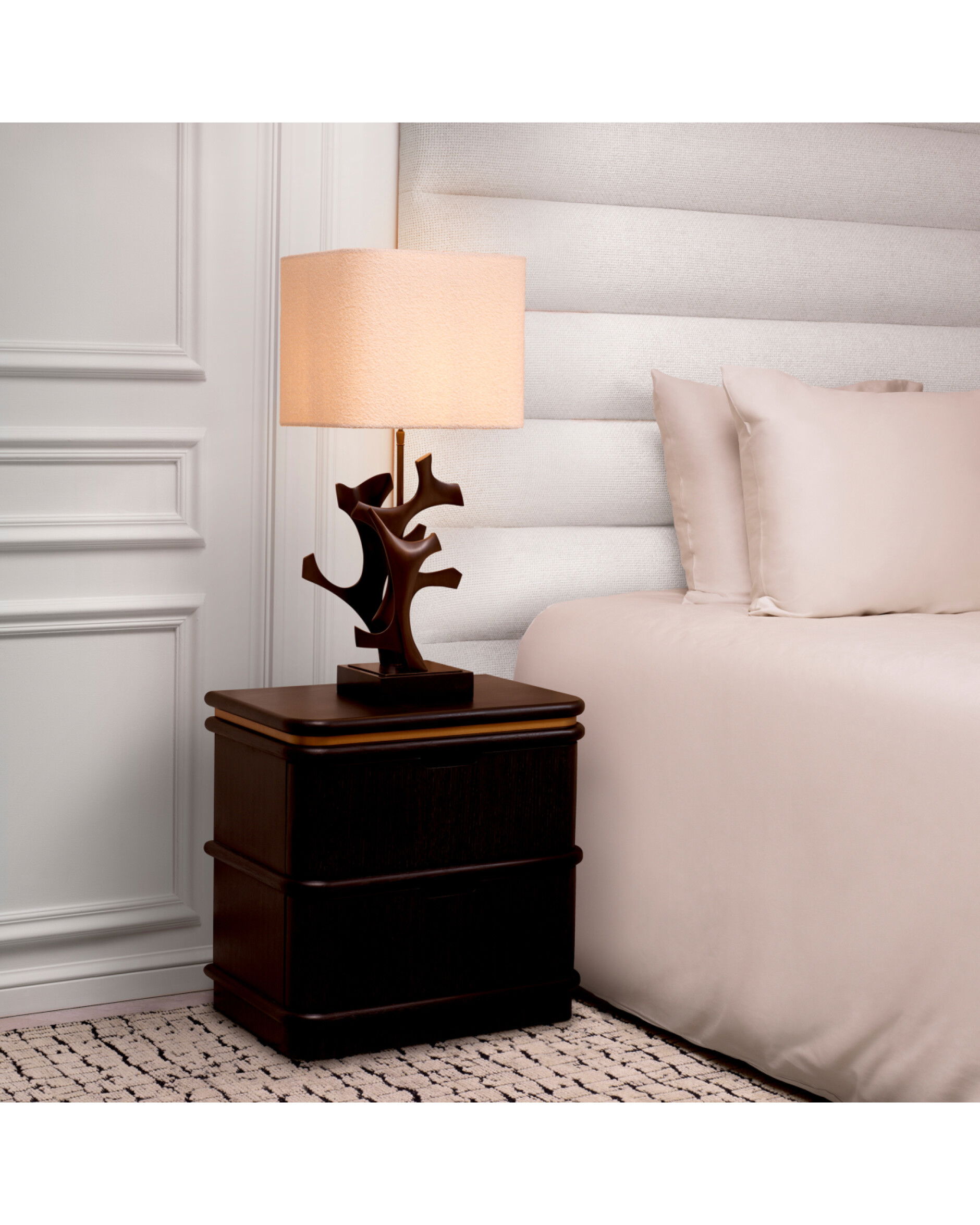 Costanzo Bedside Table Charcoal Grey