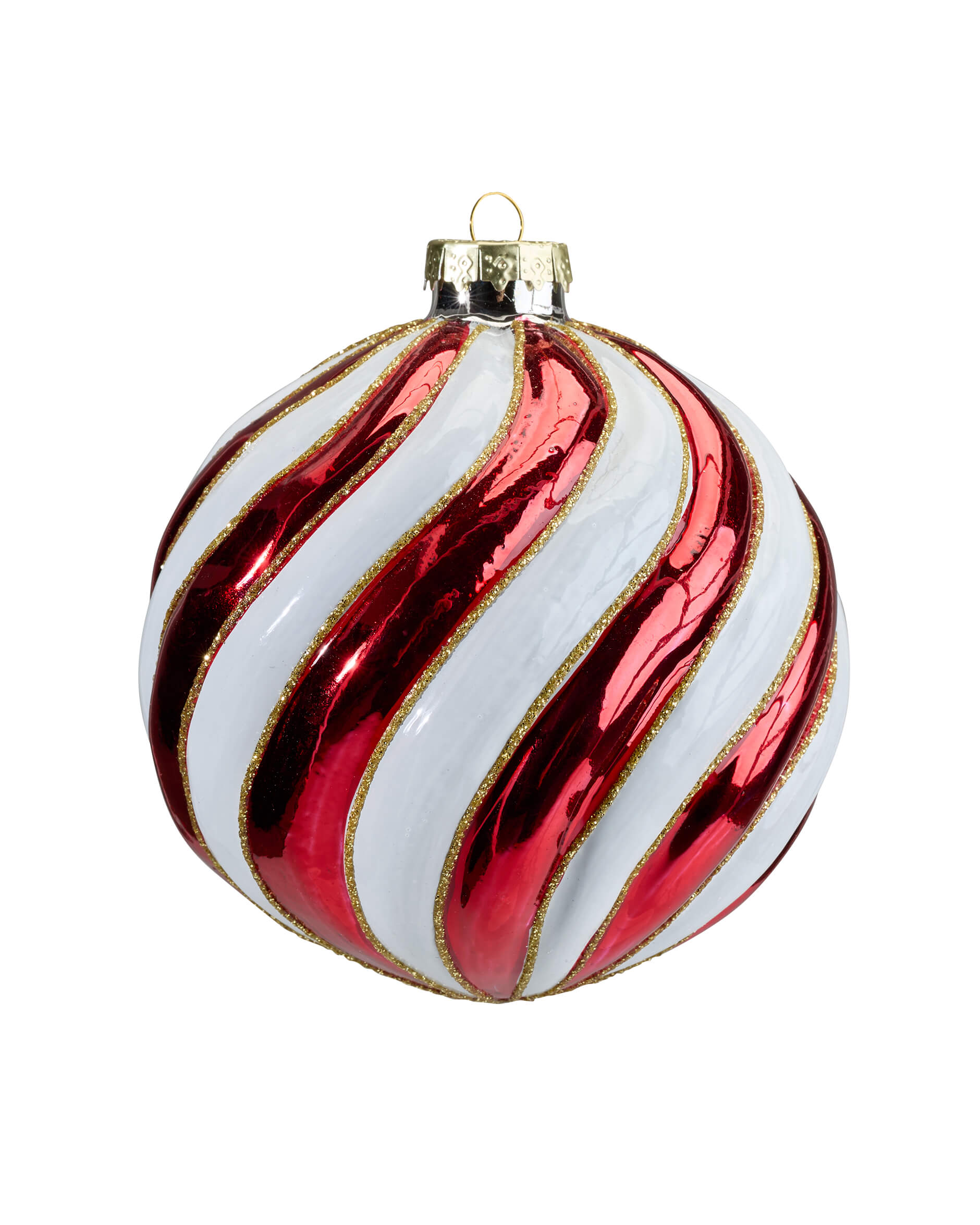 Deborah Weihnachtskugel rot/weiß