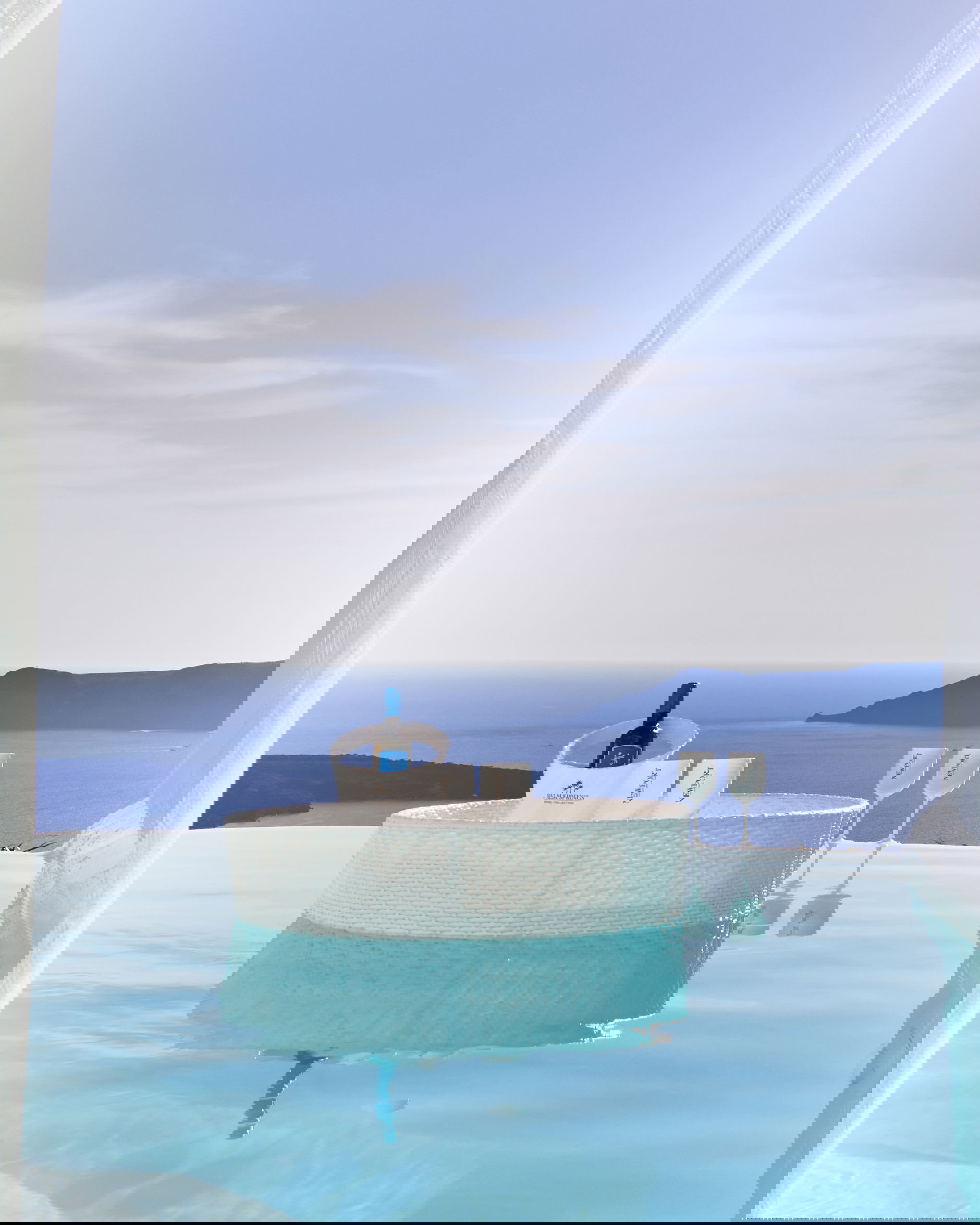 Flytande poolbricka vit rund