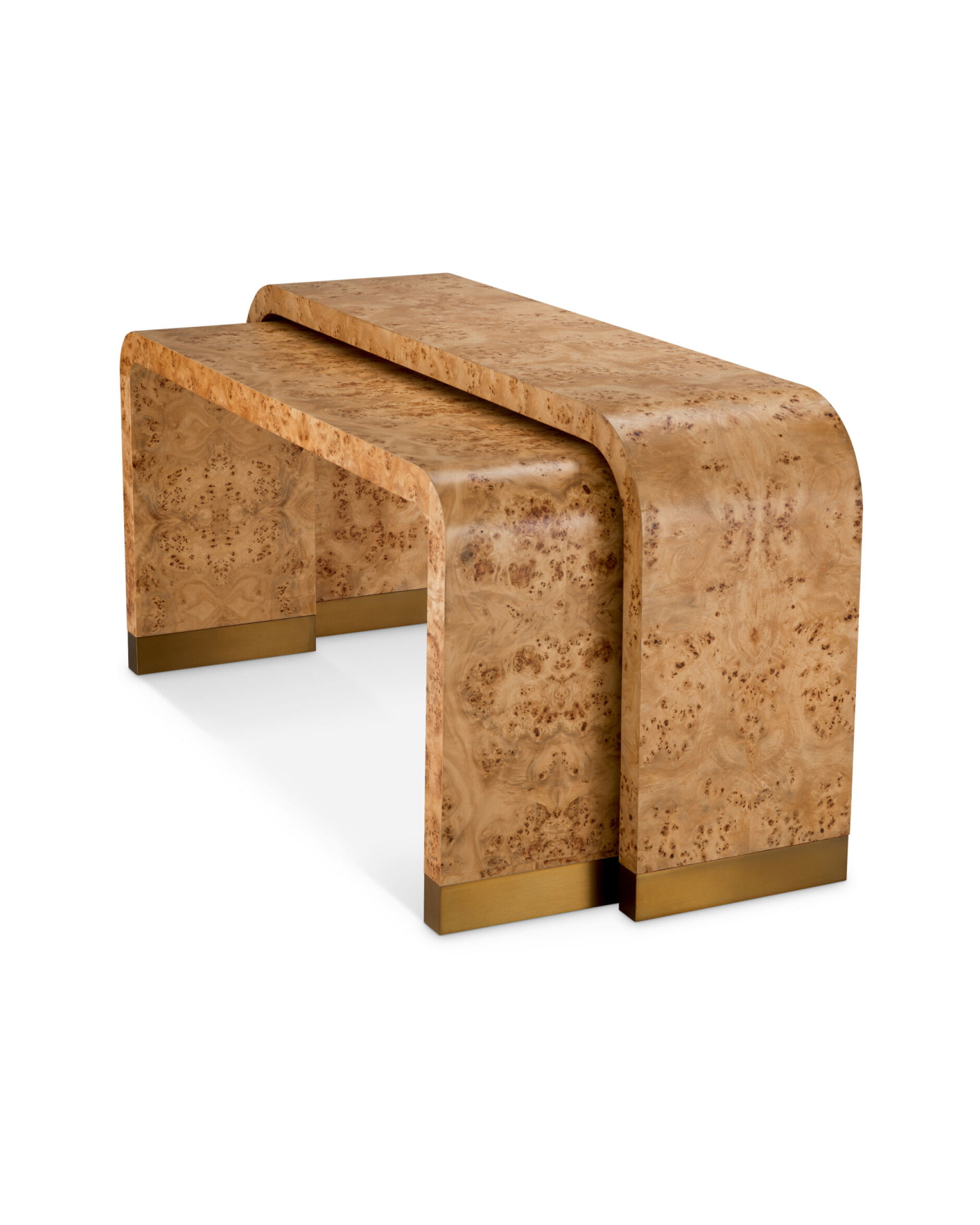 Quinton konsolbord light brown mappa burl 2-set