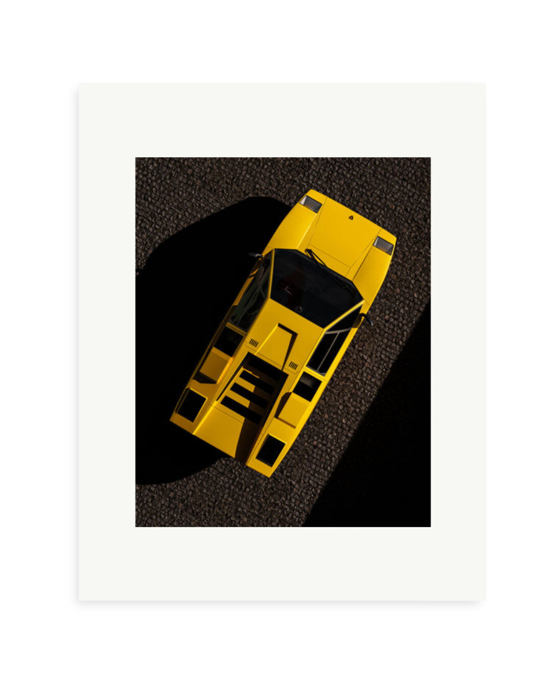 Birdseye View Lamborghini Countach Print Only / Small