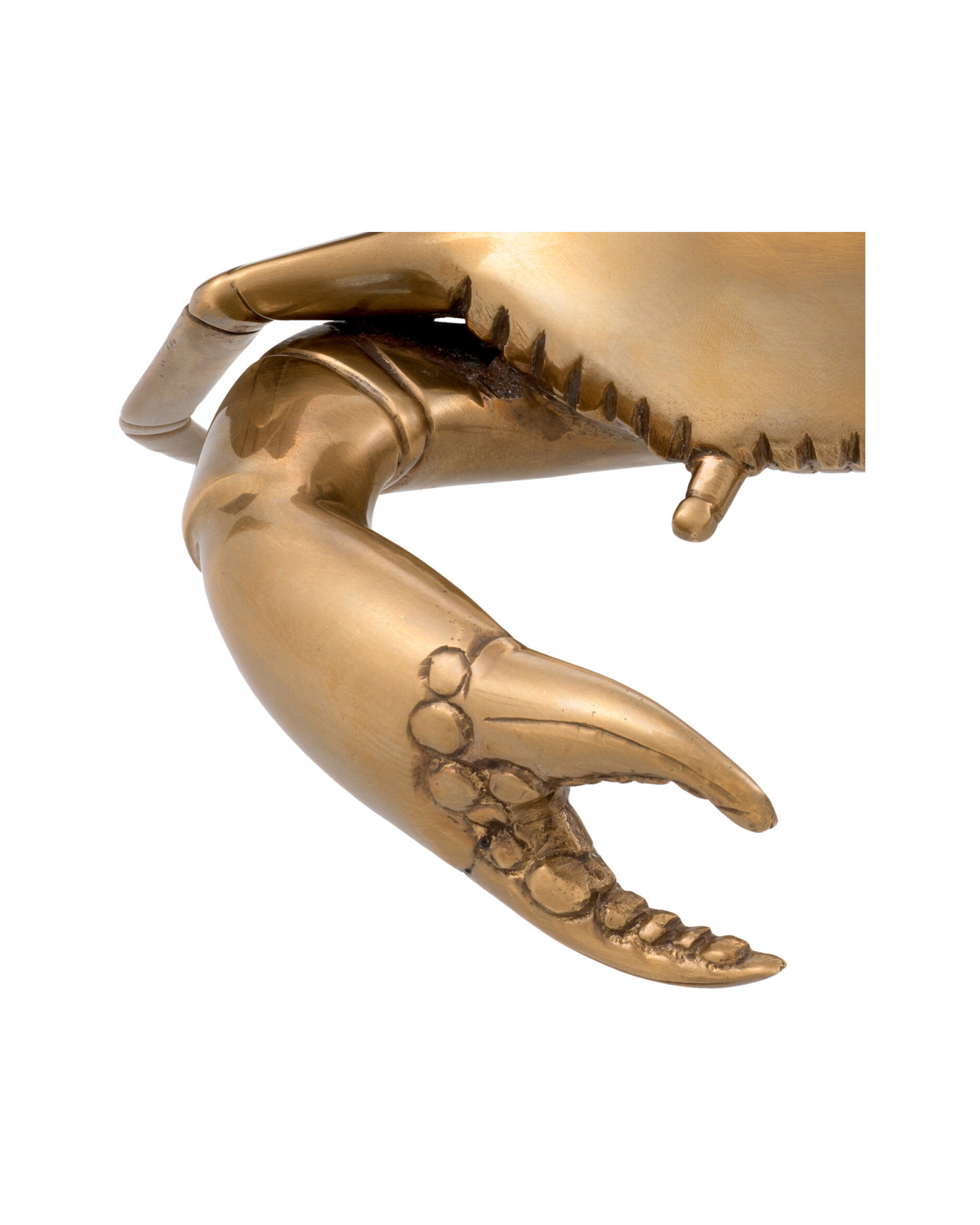 Krabba dekoration antik mässing
