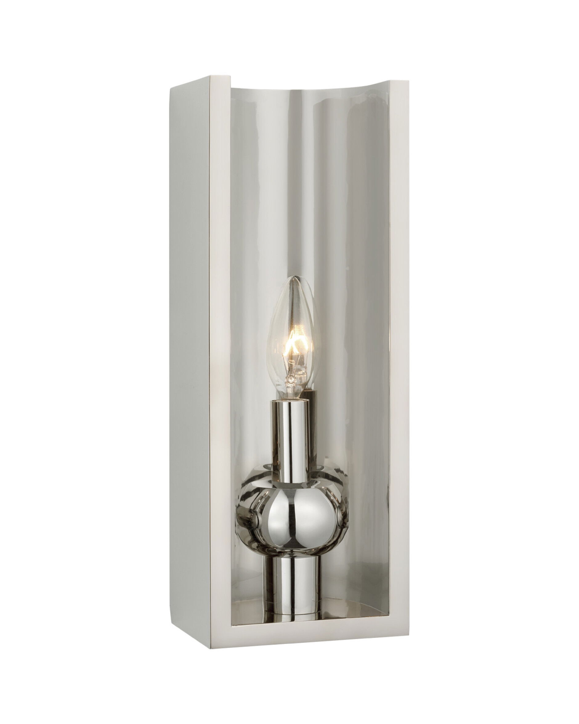Comtesse Medium Shield Sconce Polished Nickel