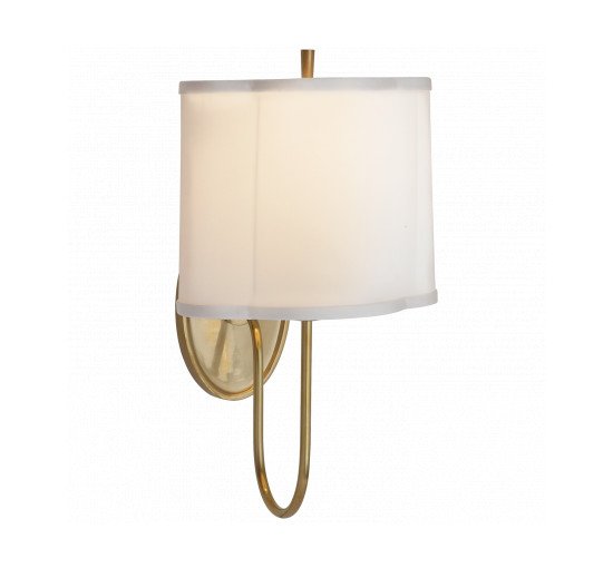 Soft Brass - Simple Scallop Wall Sconce Soft Silver