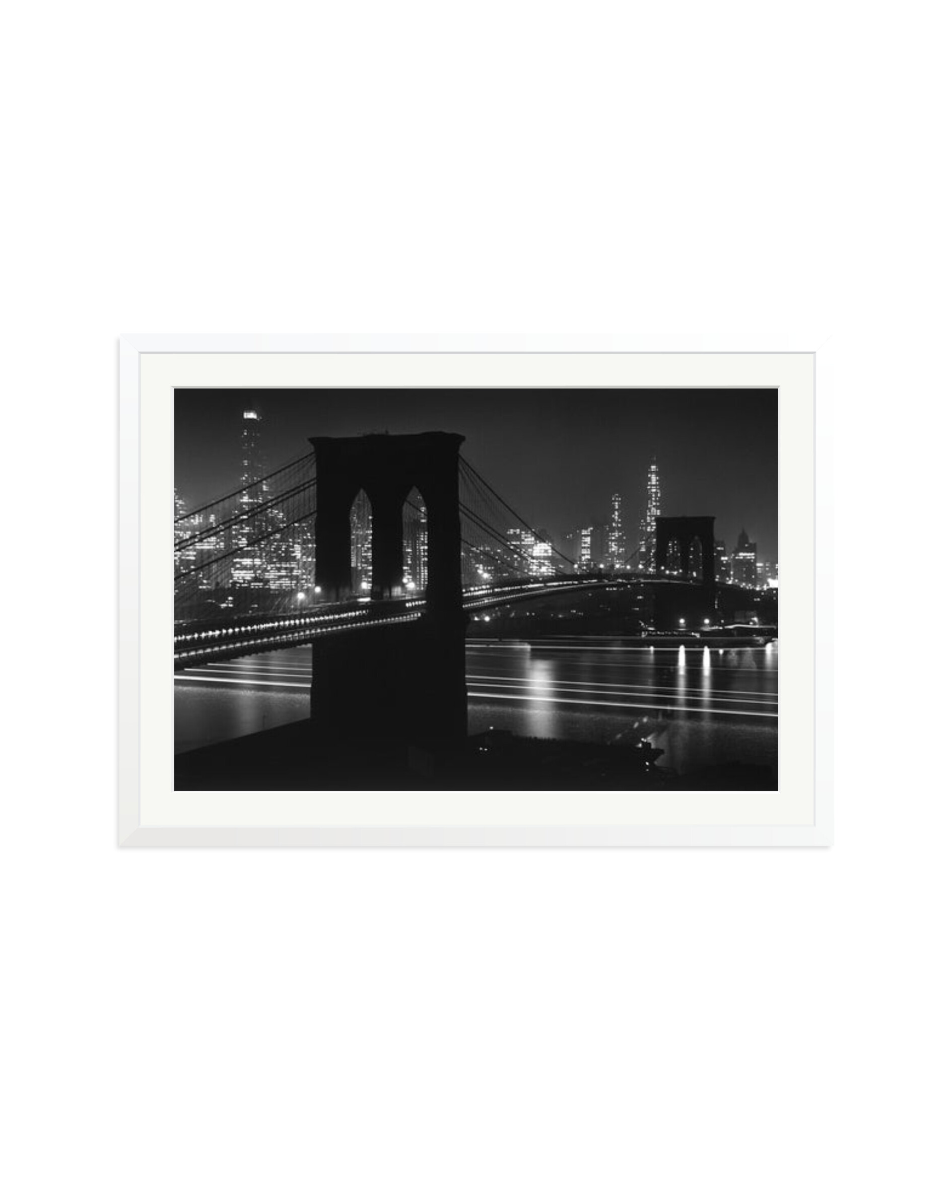 Brooklyn Bridge at Night White / XXL
