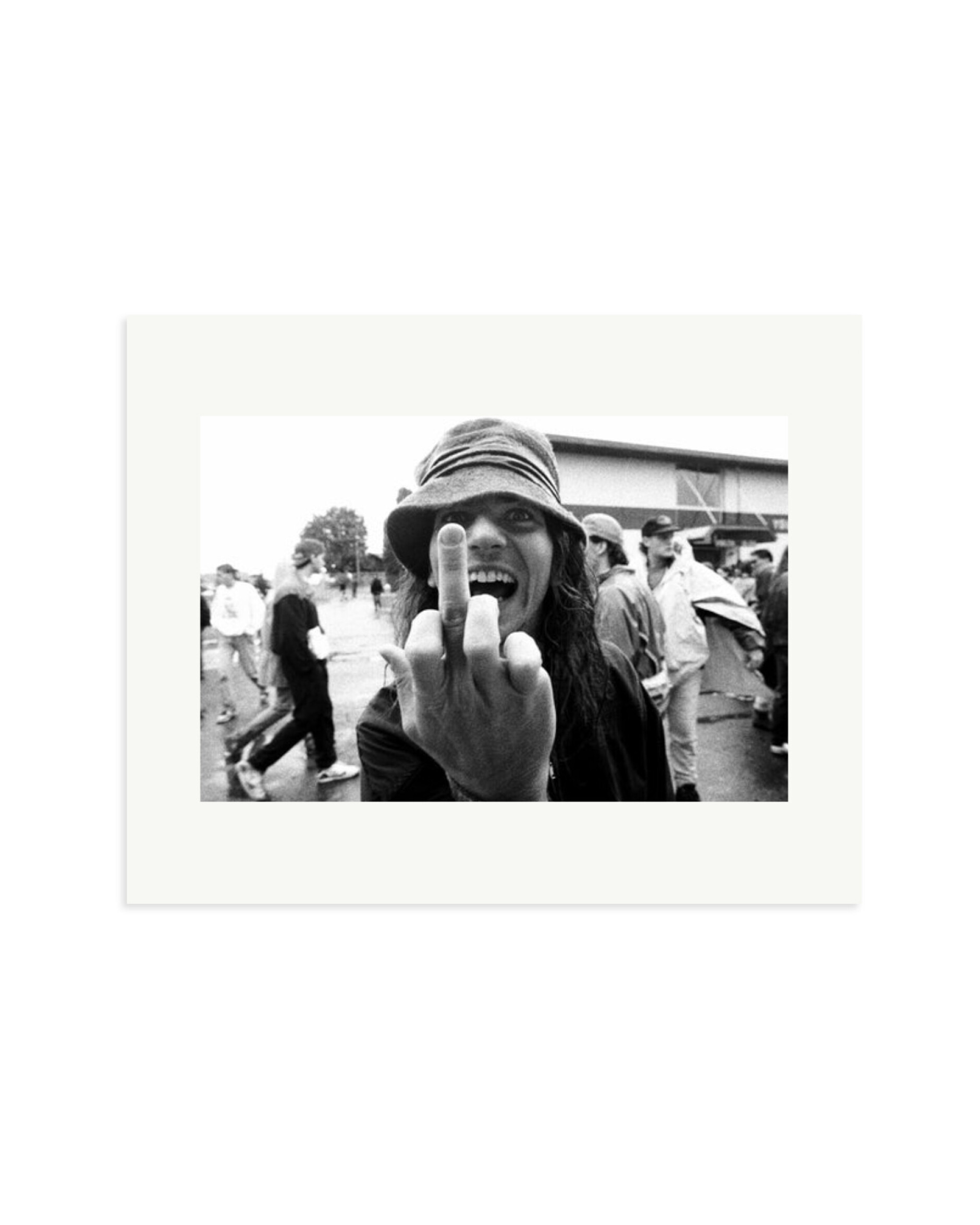 Eddie Vedder Flipping the Bird Print Only / Medium