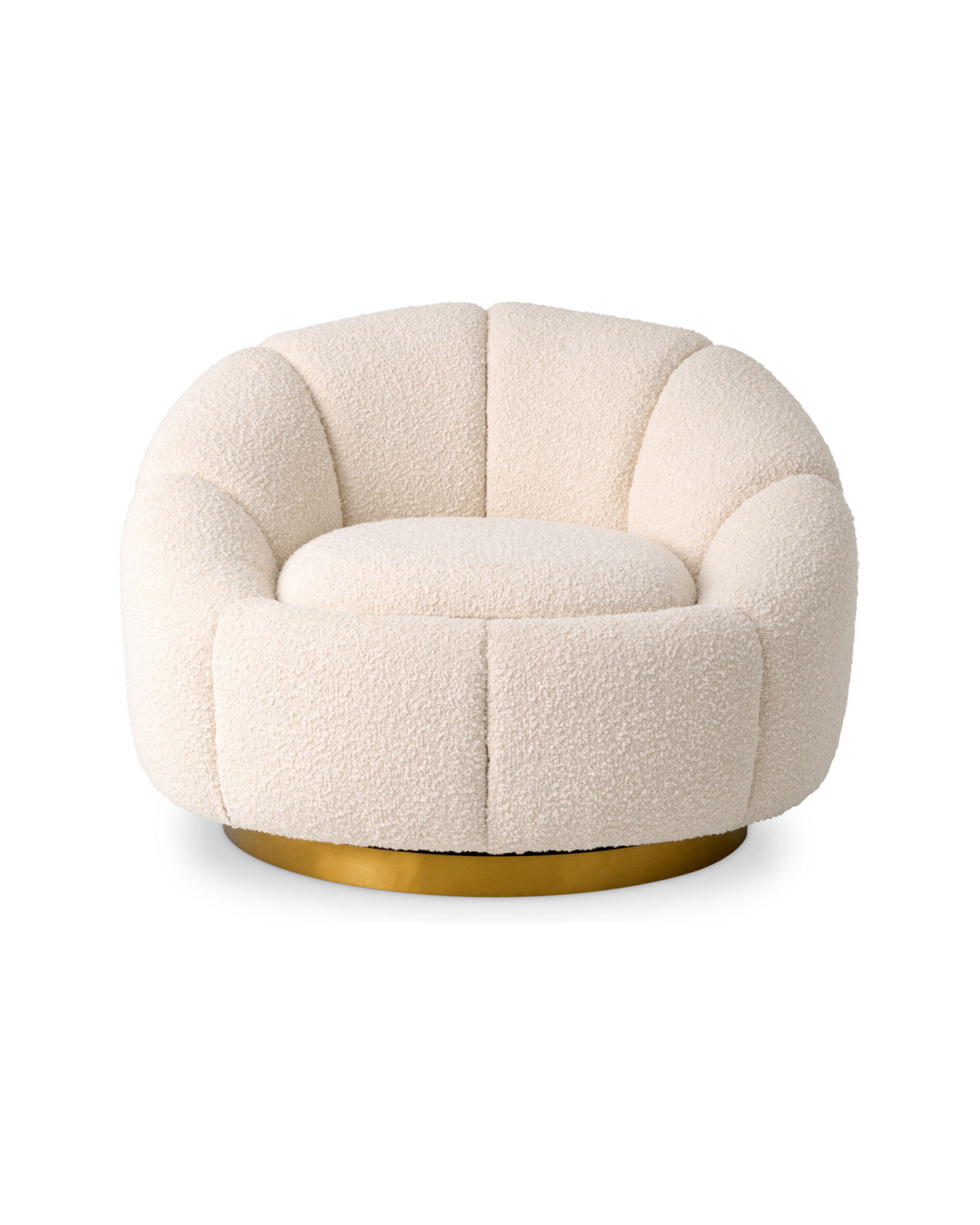 Inger snurrfåtölj bouclé cream